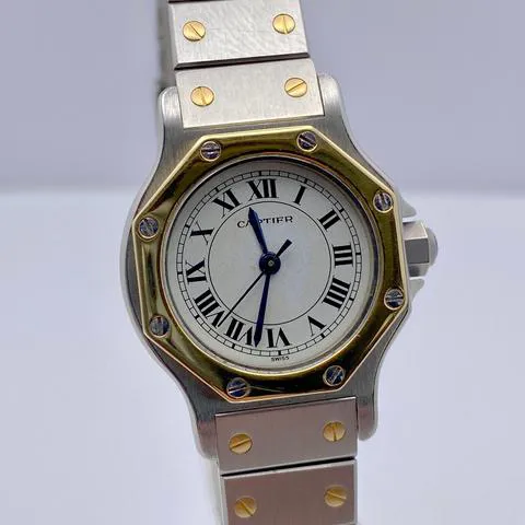 Cartier Santos 0907 25mm Yellow gold and Stainless steel White 6