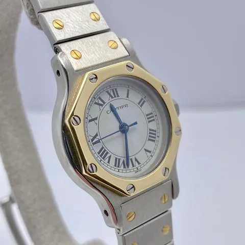 Cartier Santos 0907 25mm Yellow gold and Stainless steel White 7