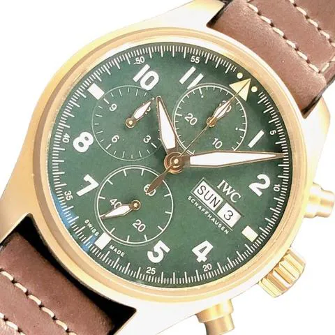 IWC Pilot Spitfire Chronograph IW387902 41mm Stainless steel Green