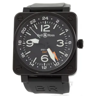 Bell & Ross BR193 GMT BR01-93-SO-02350 Stainless steel and PVD Black