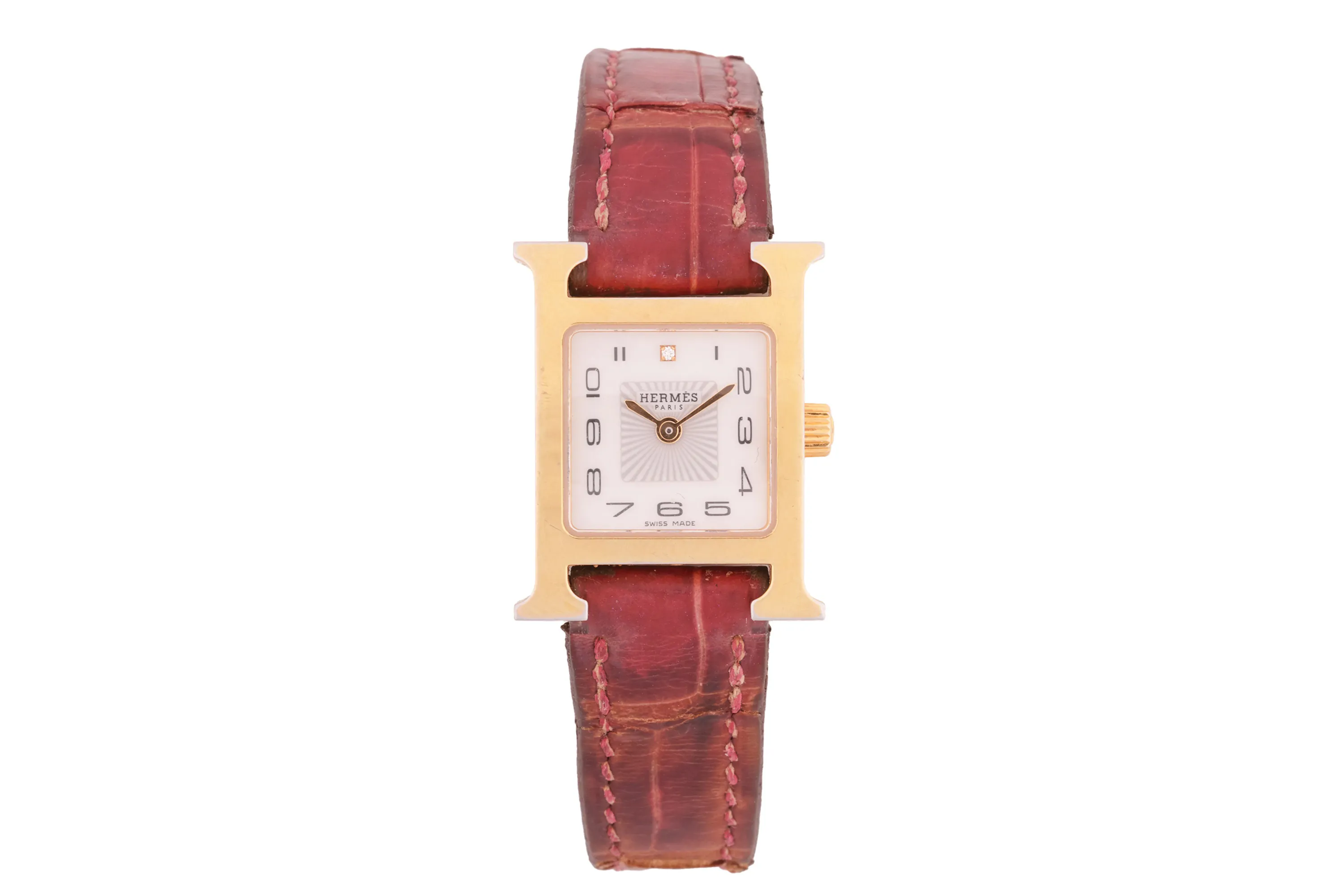 Hermès Heure H HH1.102 17mm Stainless steel and Gilt-metal Silver