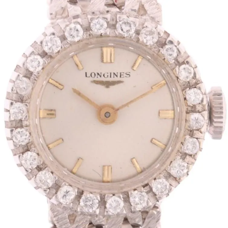 Longines 17mm White gold and diamond Silver