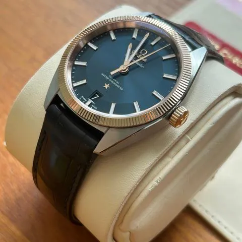 Omega Globemaster 130.23.39.21.03.001 39mm Yellow gold and Stainless steel Blue