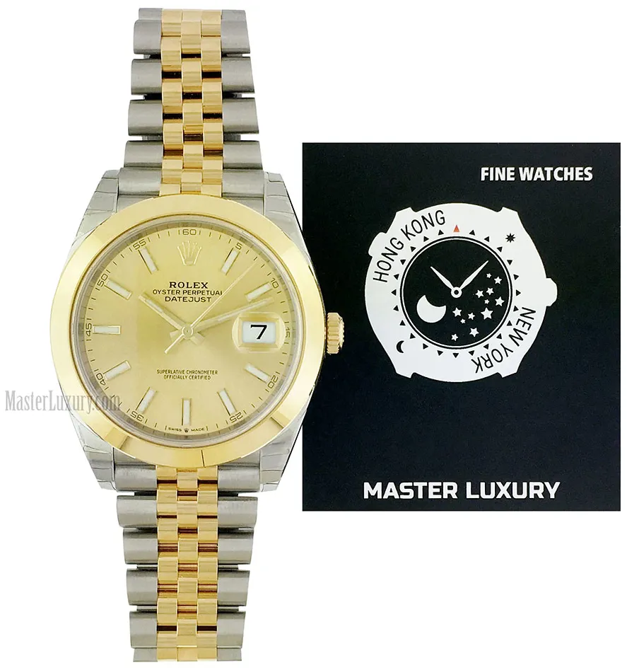 Rolex Datejust 126303 41mm Yellow gold and stainless steel Champagne