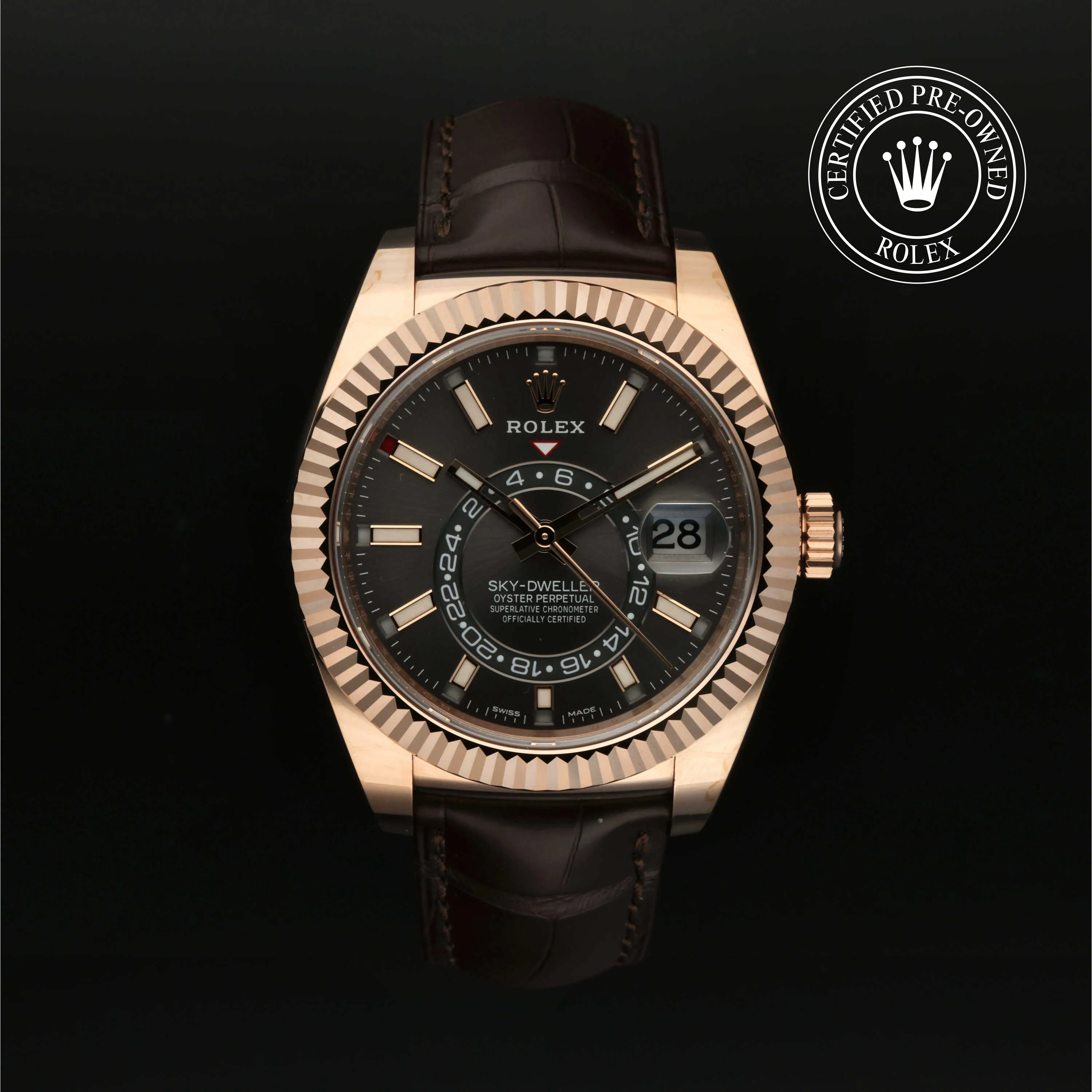 Rolex Sky-Dweller 326135 42mm Rose gold Gray