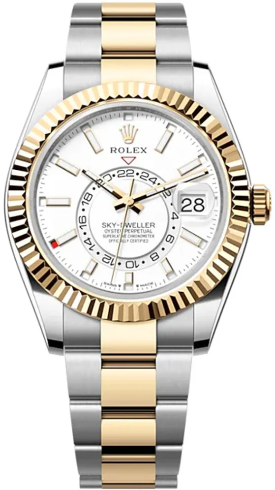Rolex Sky-Dweller 336933 42mm Yellow gold and stainless steel White