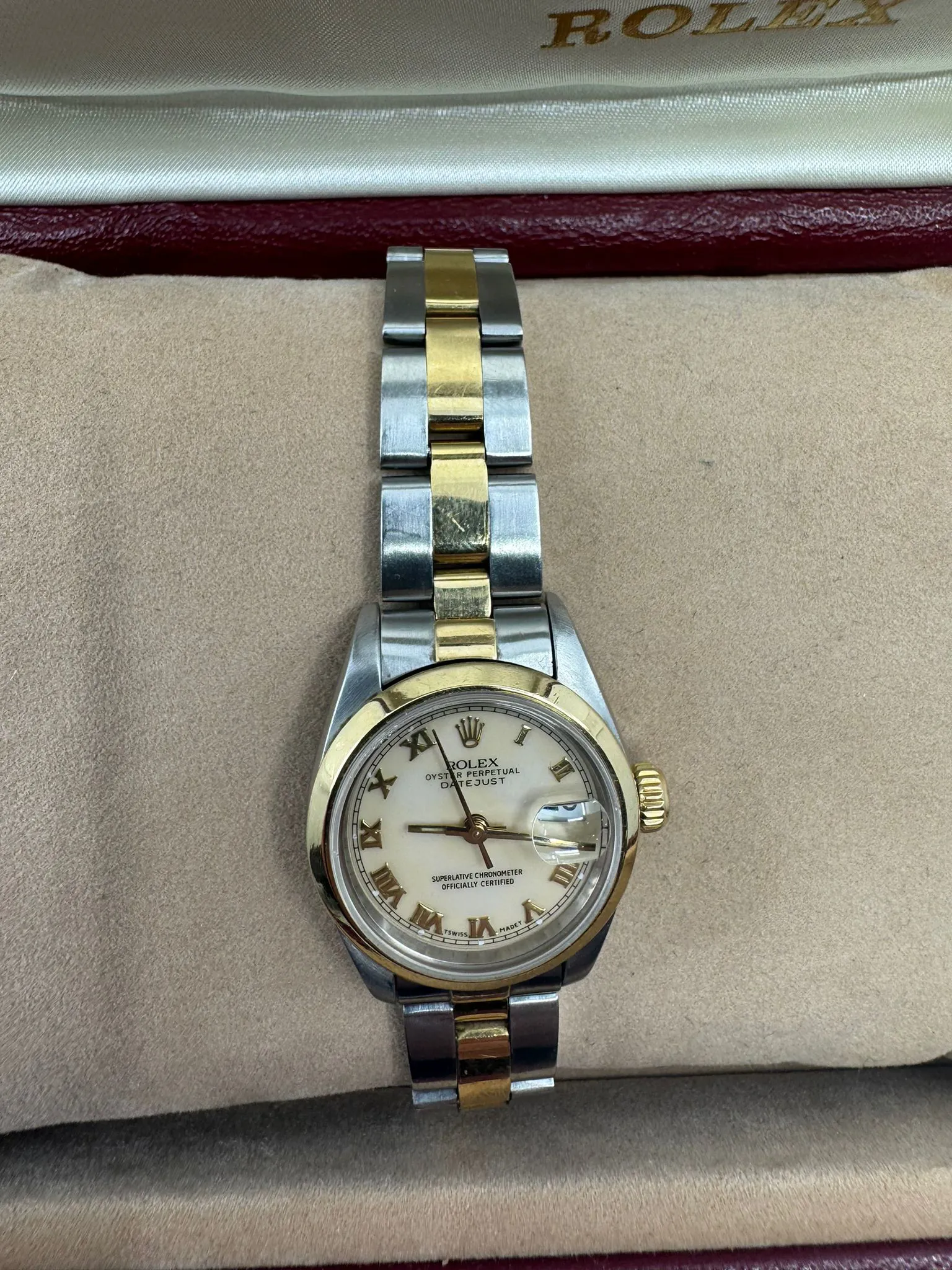 Rolex Lady-Datejust 69163 26mm Yellow gold and stainless steel White 1