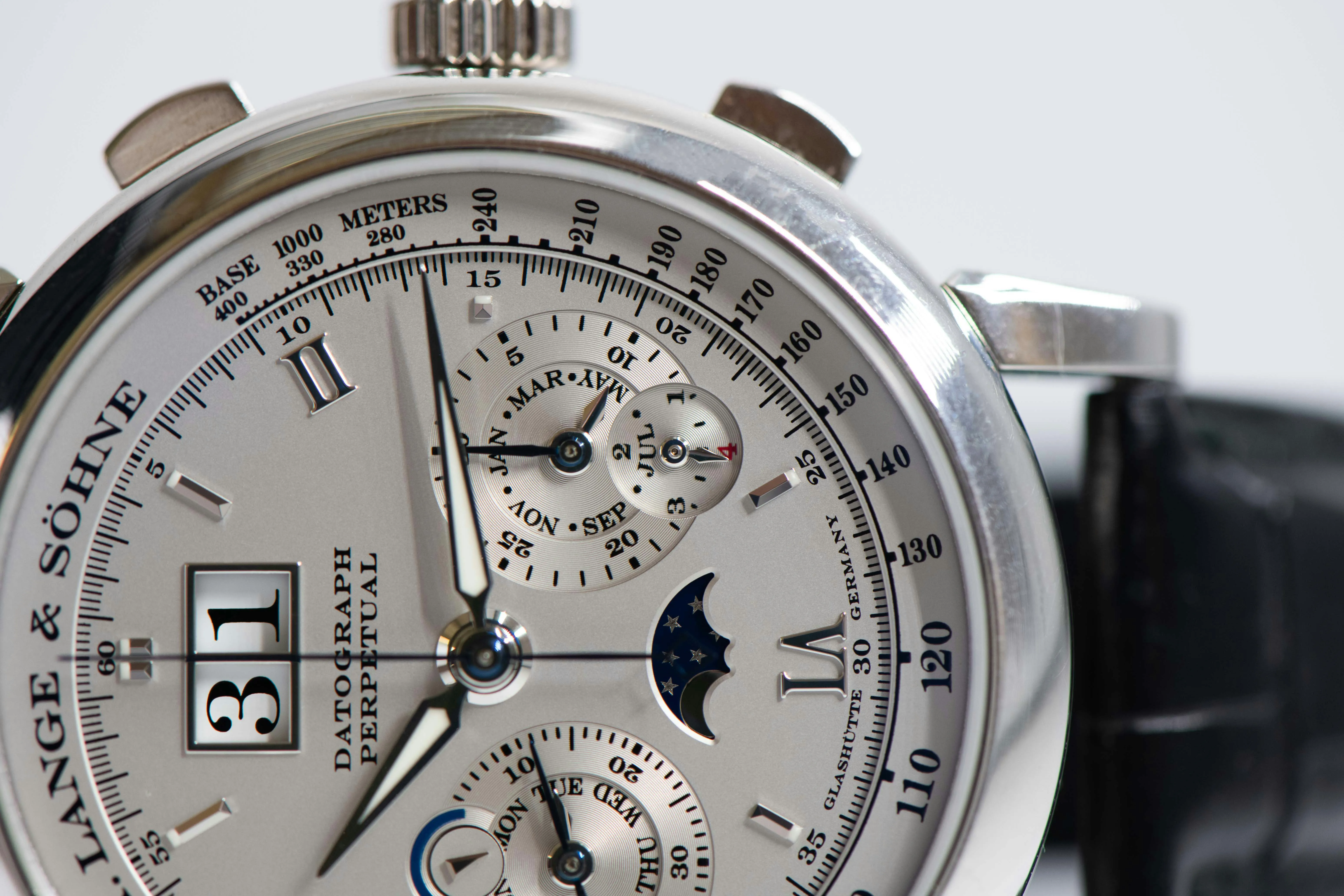 A. Lange & Söhne Datograph 410.025E 41mm Platinum Silver 4