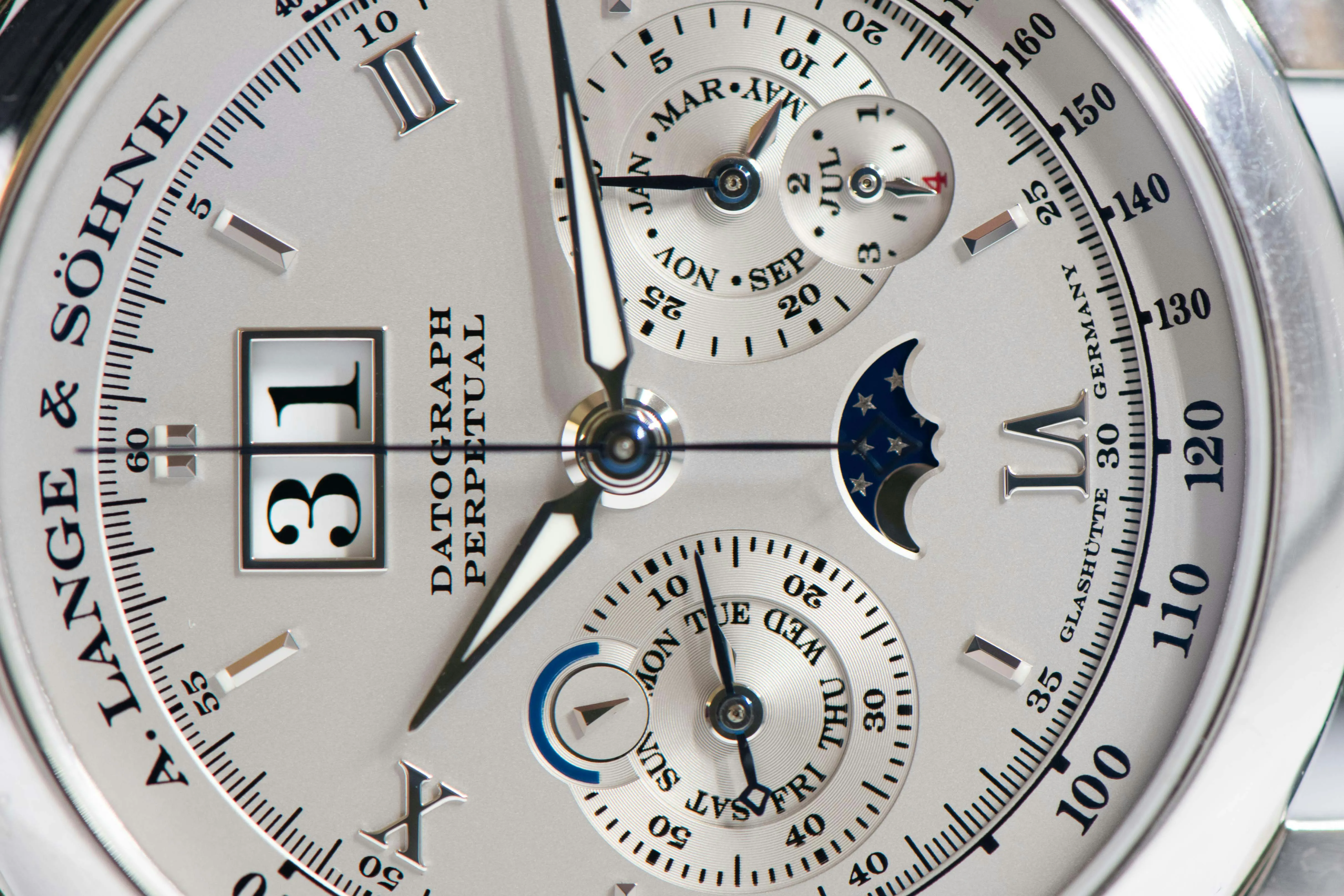 A. Lange & Söhne Datograph 410.025E 41mm Platinum Silver 5