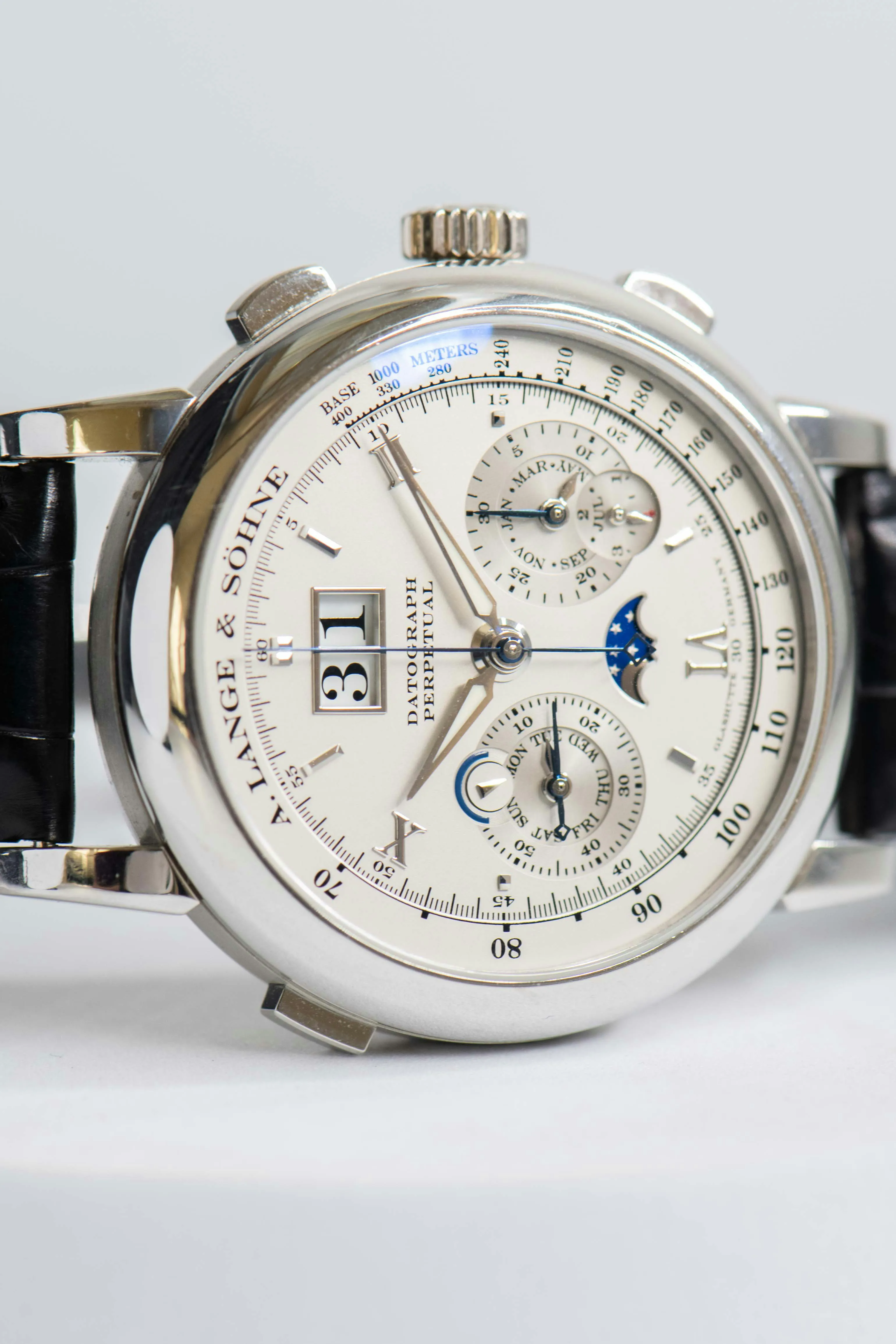 A. Lange & Söhne Datograph 410.025E 41mm Platinum Silver 9