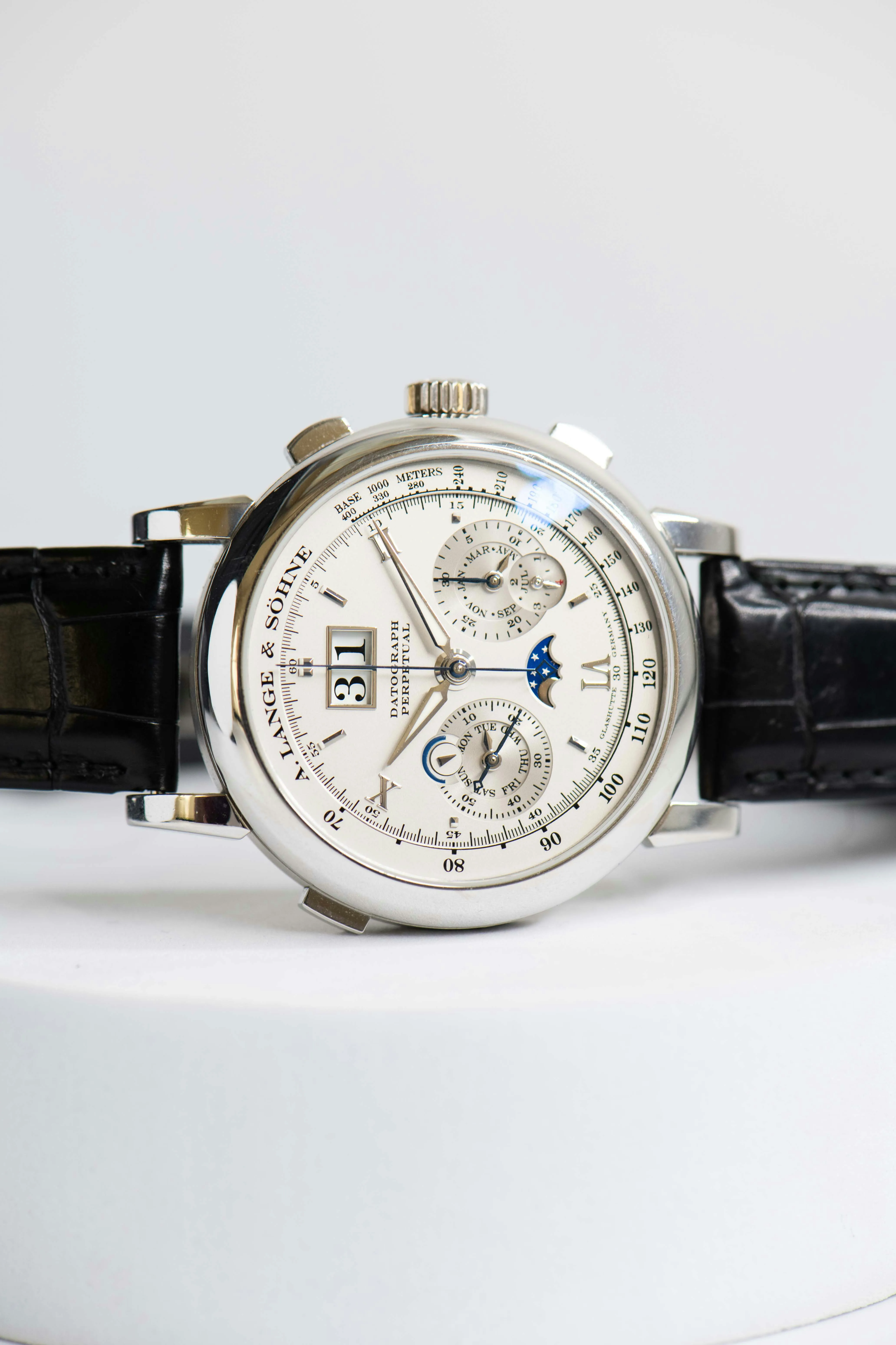 A. Lange & Söhne Datograph 410.025E 41mm Platinum Silver 10