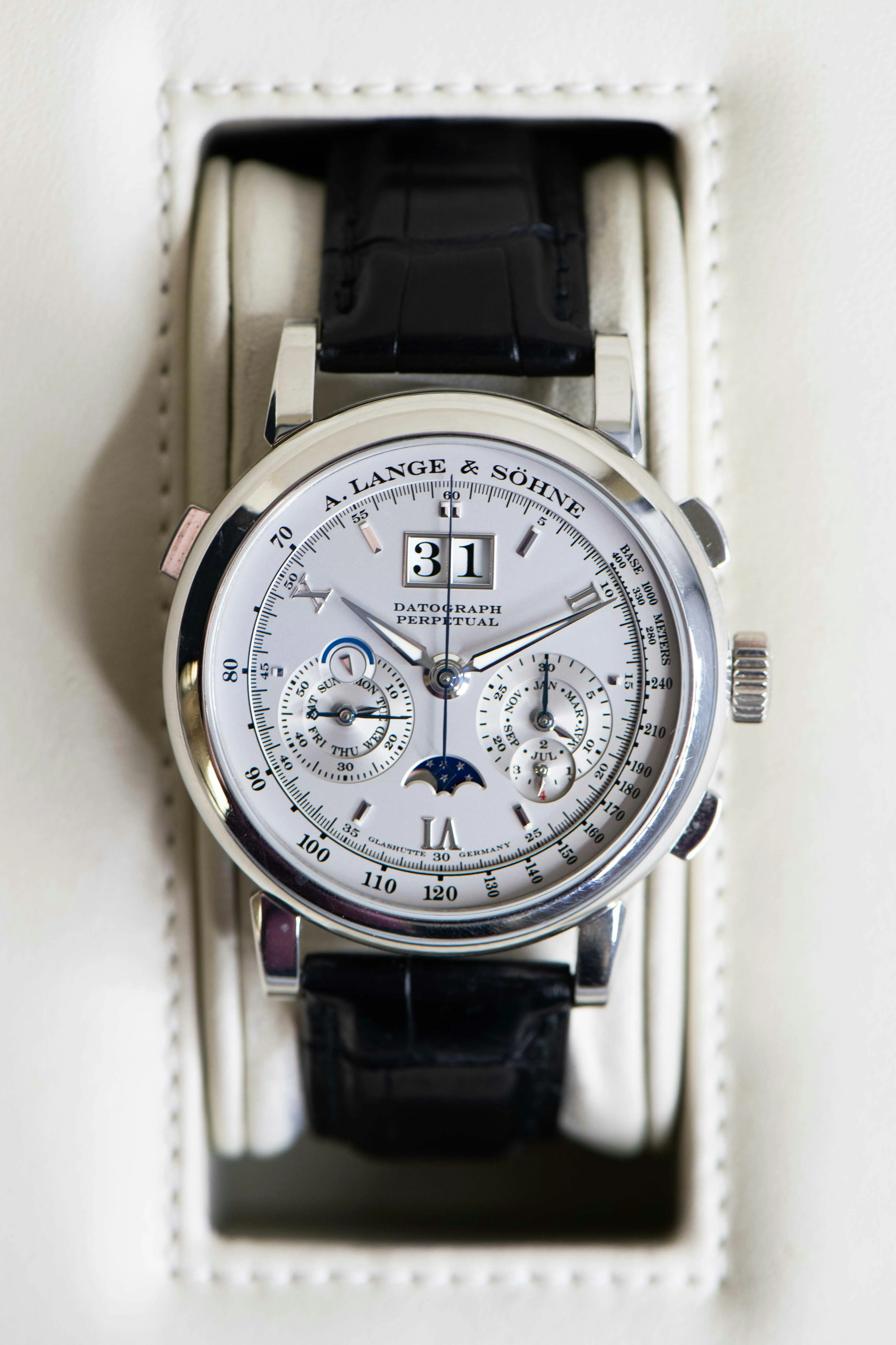 A. Lange & Söhne Datograph 410.025E 41mm Platinum Silver 12