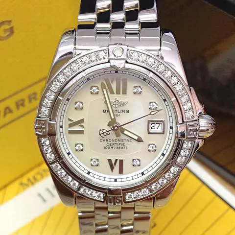 Breitling Galactic A71356 32mm Stainless steel Mother-of-pearl