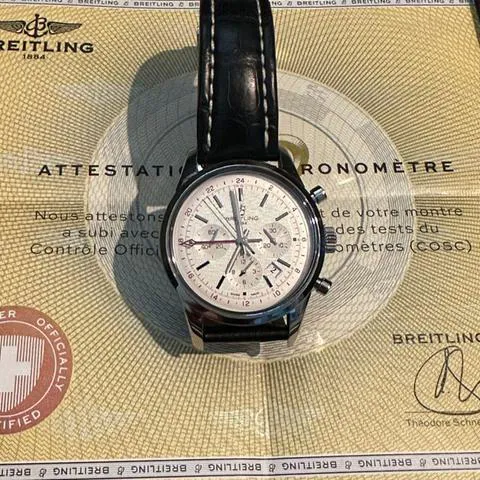 Breitling Transocean Chronograph GMT AB045112/G772 42mm Stainless steel Silver