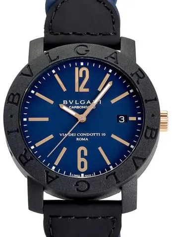 Bulgari Bulgari BBP40C3CGLD 40mm Carbon fiber Blue