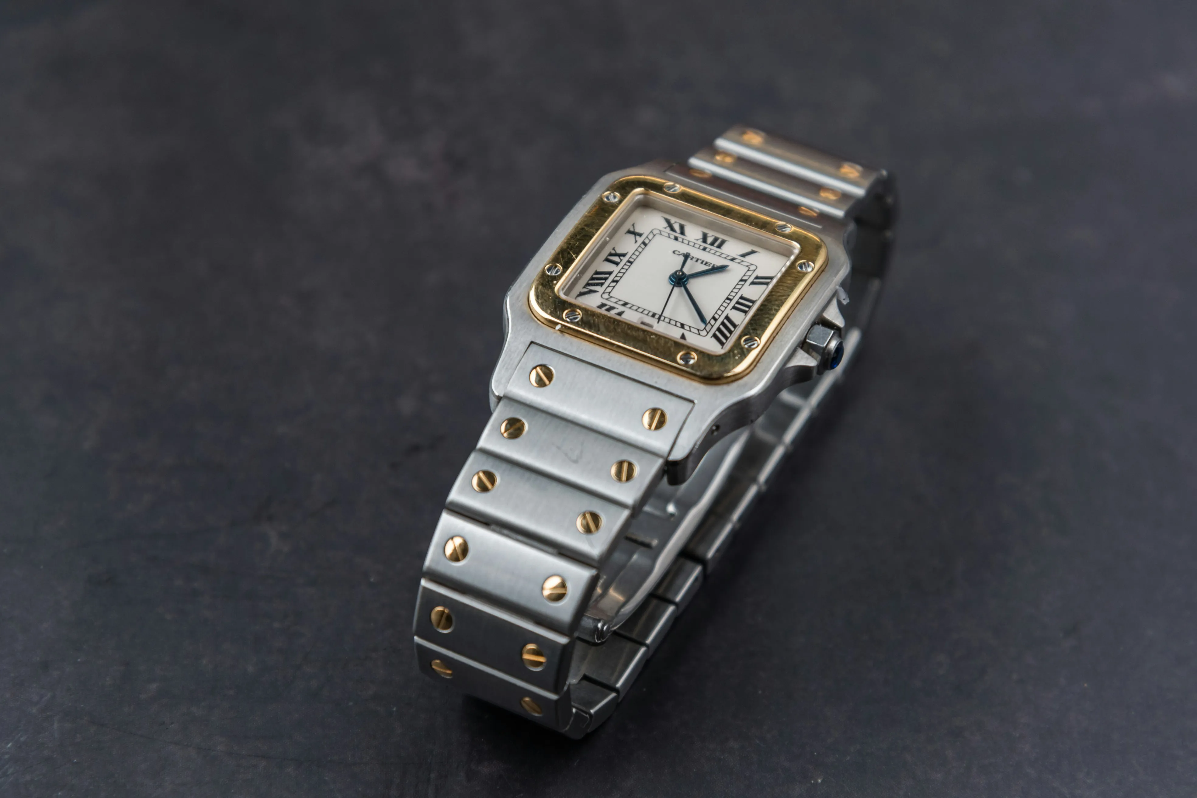 Cartier Santos Galbée 1566 29mm Yellow gold and Stainless steel White 2