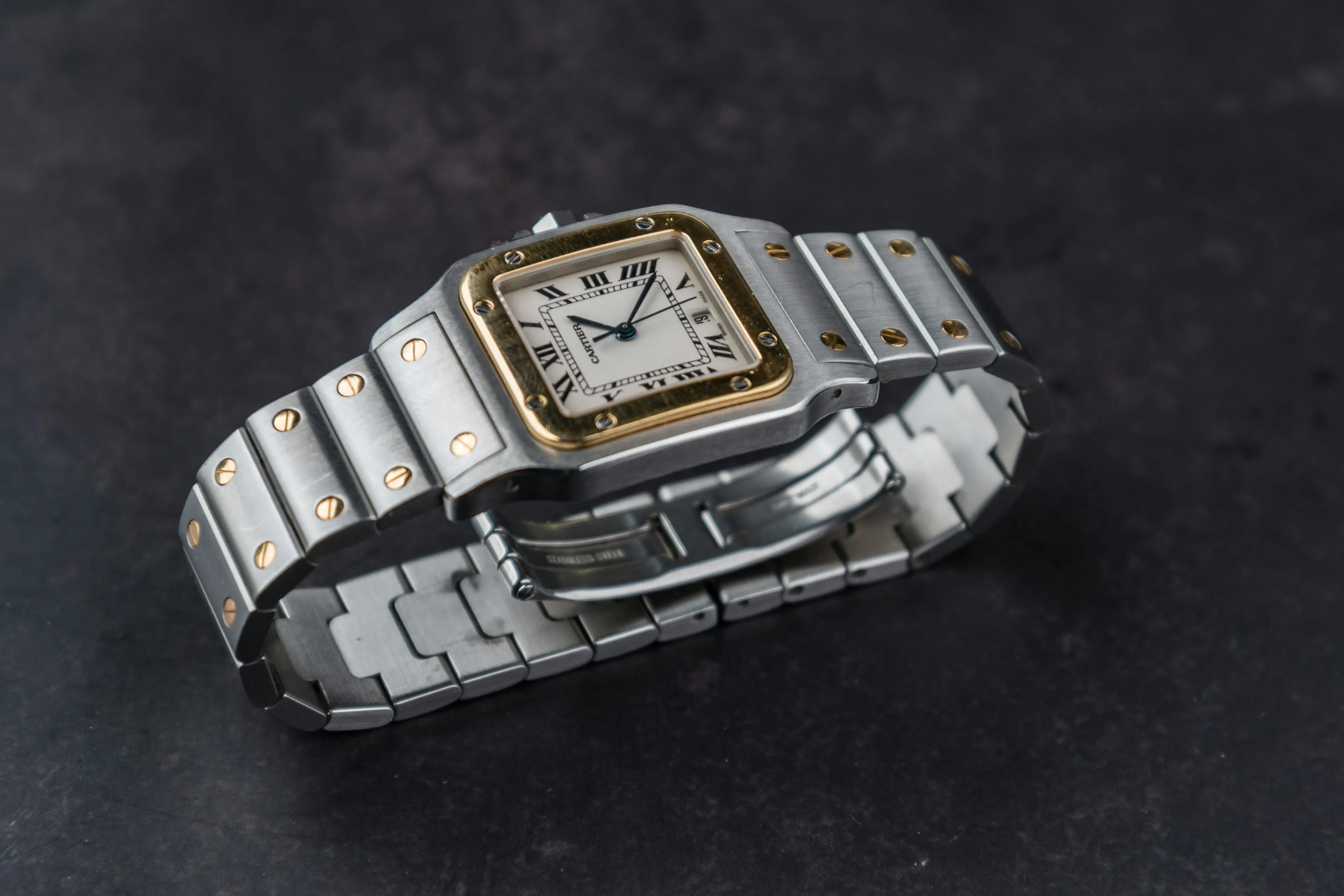 Cartier Santos Galbée 1566 29mm Yellow gold and Stainless steel White 9