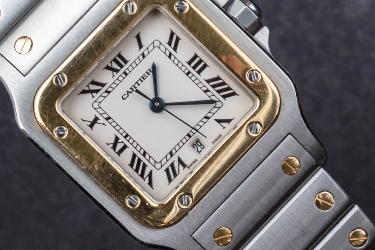 Cartier Santos Galbée 1566 29mm Yellow gold and Stainless steel White 11