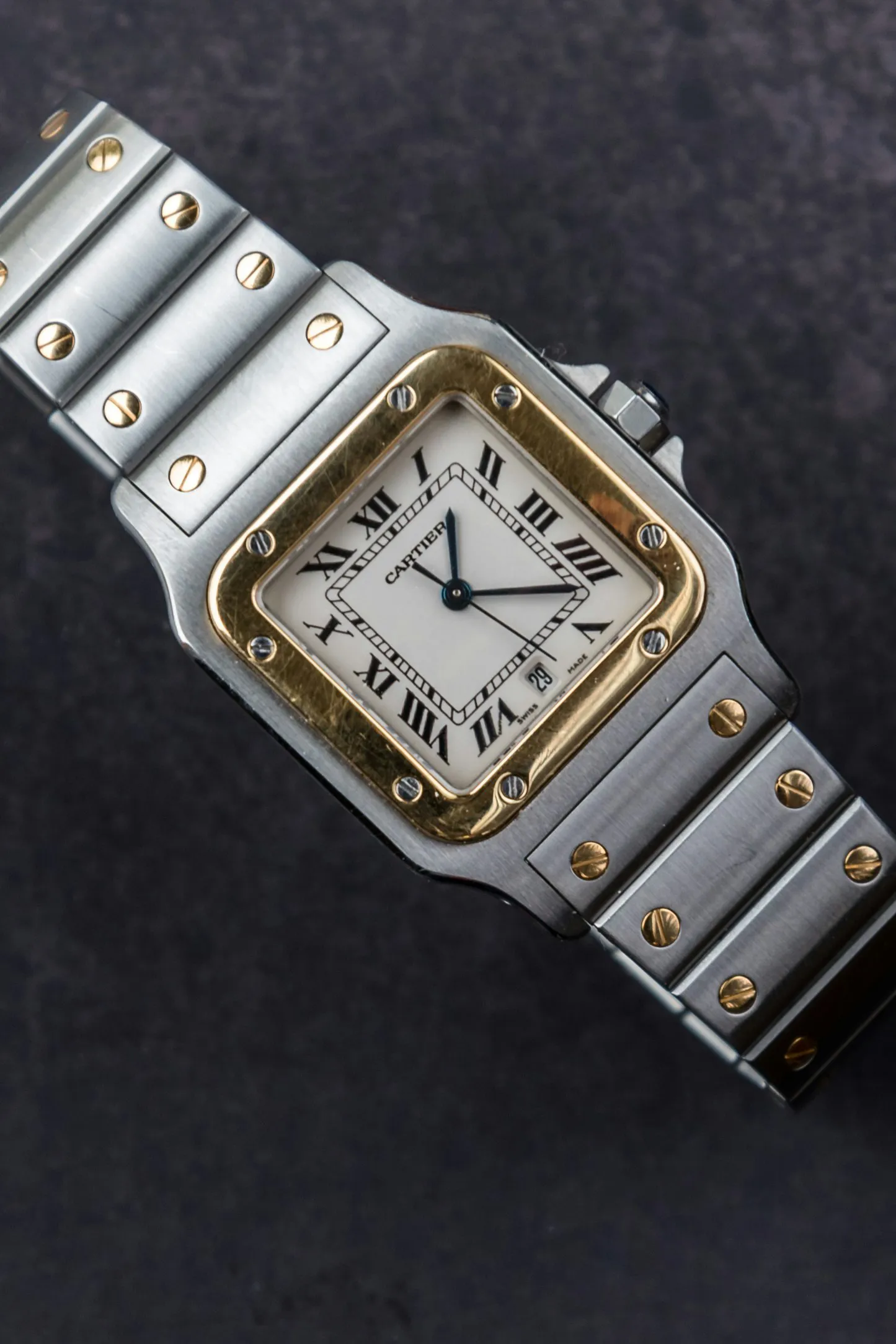 Cartier Santos Galbée 1566 29mm Yellow gold and Stainless steel White 16