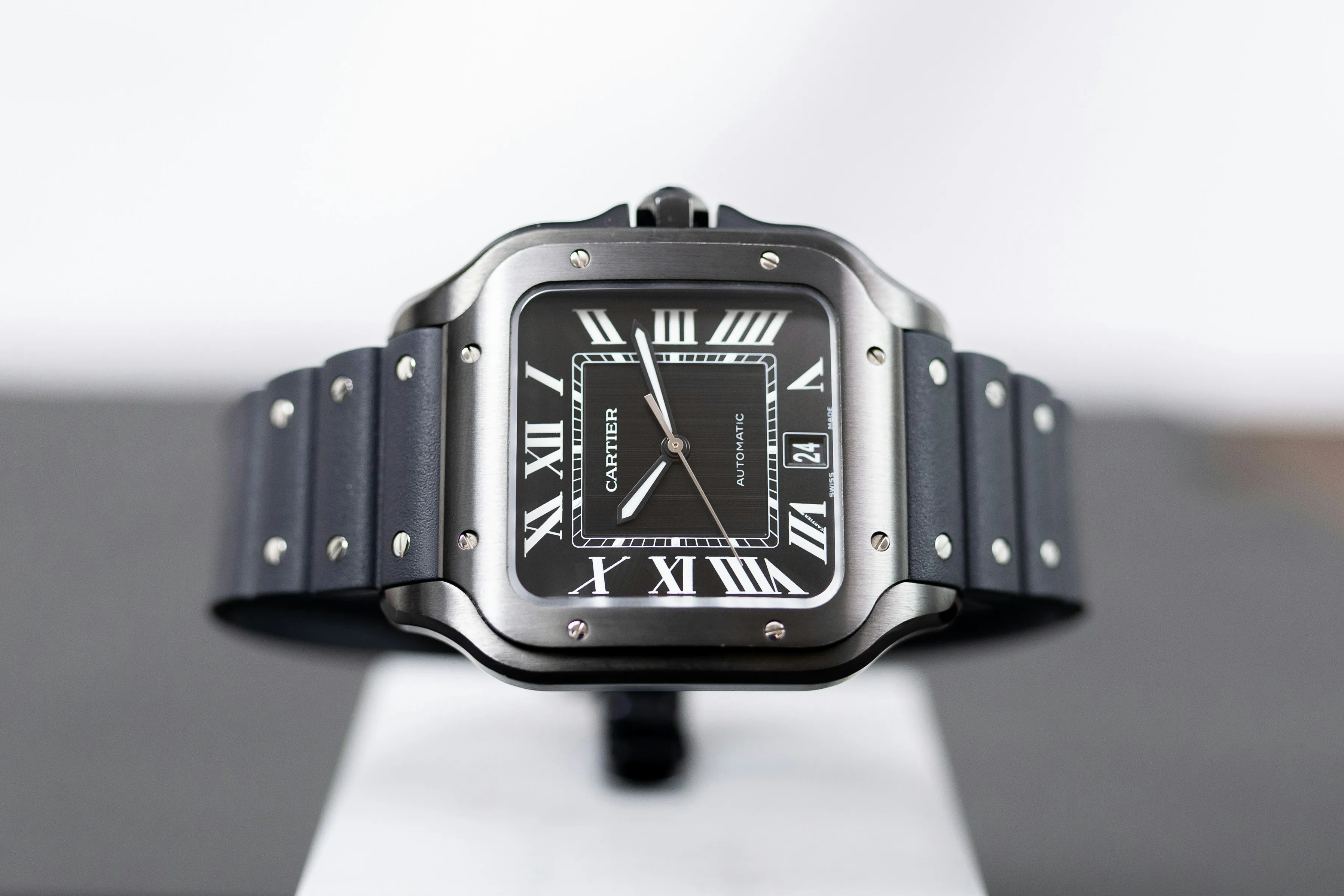 Cartier Santos de Cartier WSSA0039 39.8mm Stainless steel Black 14