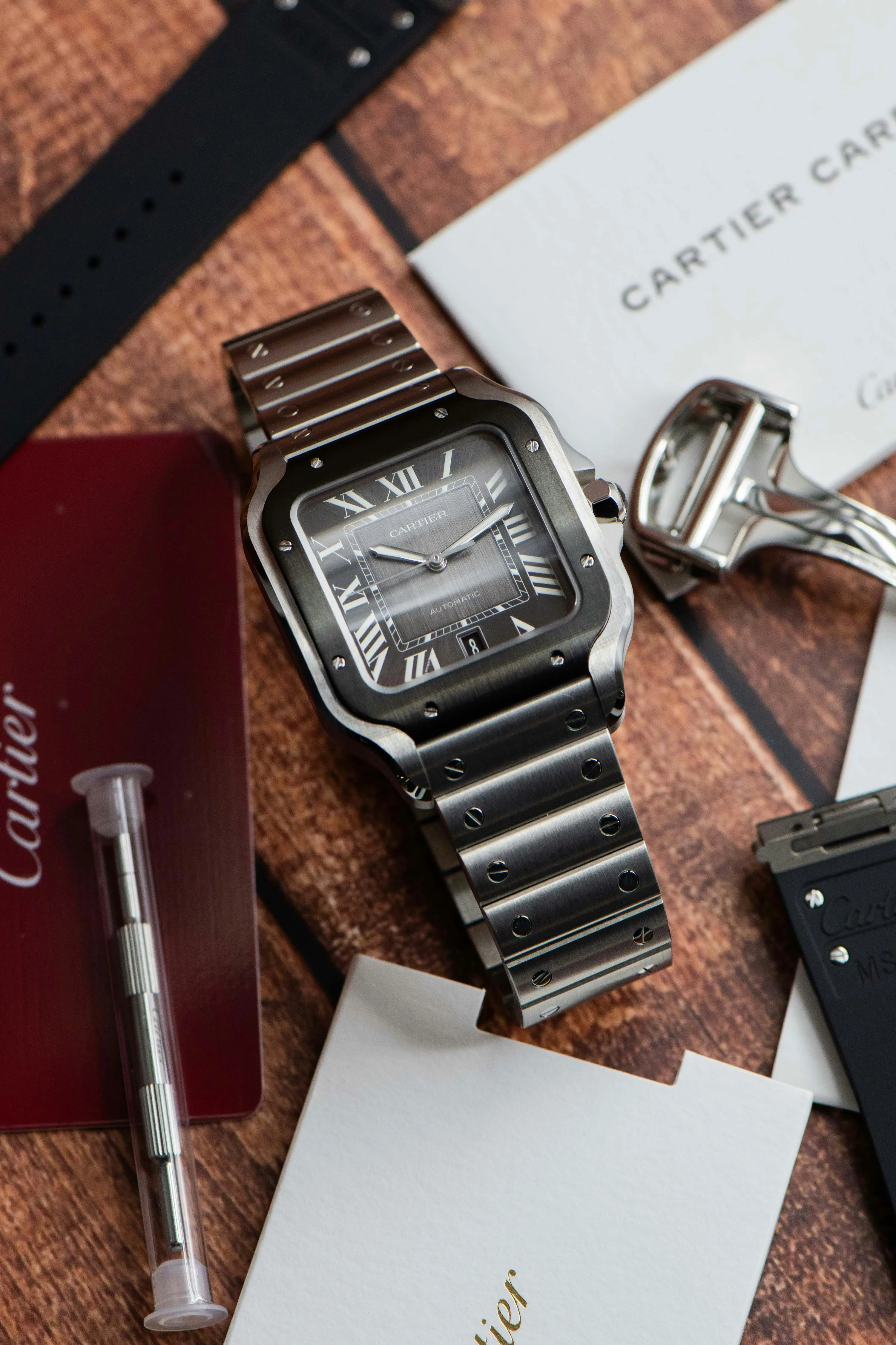 Cartier Santos WSSA0037 39mm Stainless steel Gray 6