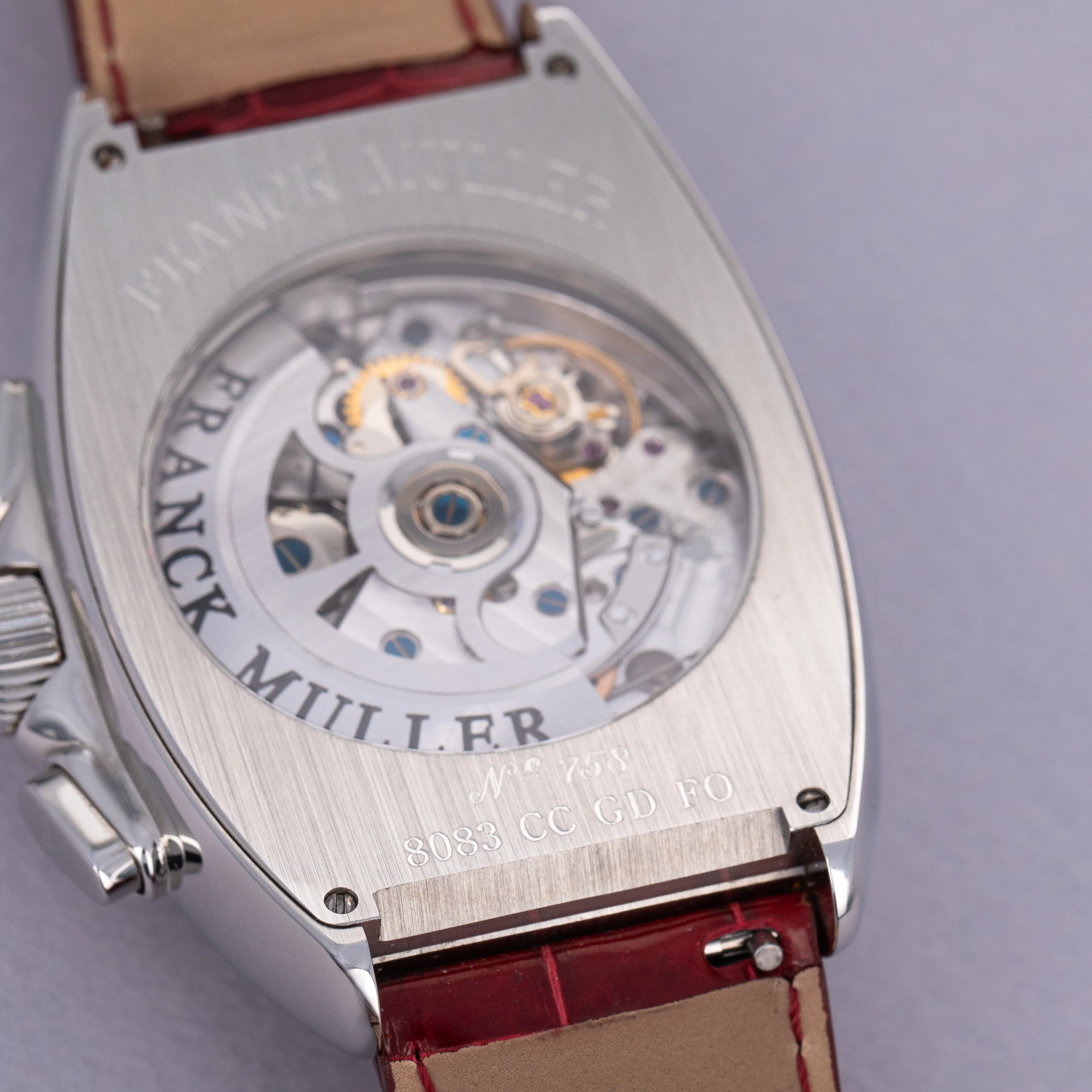 Franck Muller Cintree Curvex 8083 CC GD FO 40mm Stainless steel Red 3