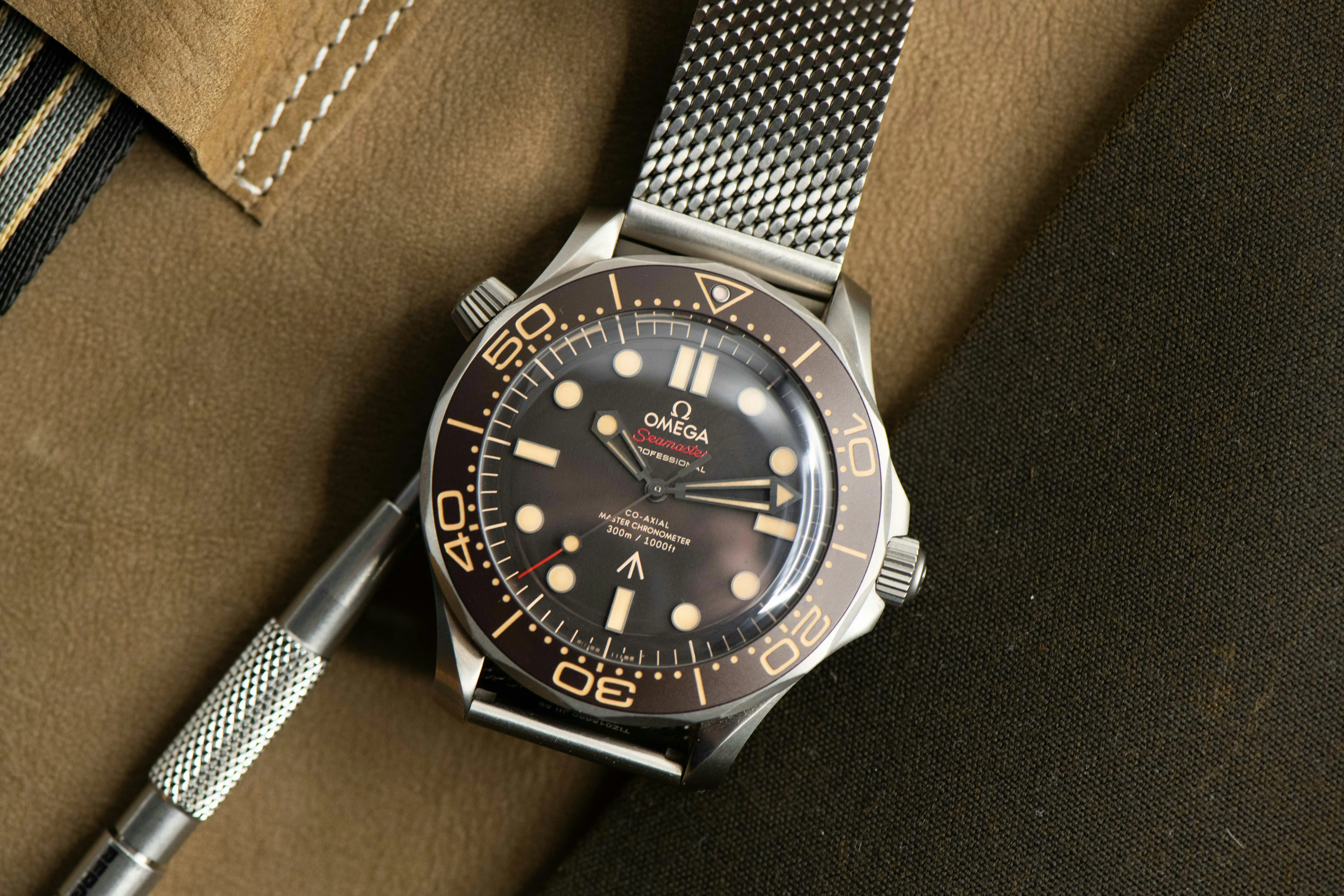 Omega Seamaster Diver 300M 210.90.42.20.01.001 42mm Titanium Brown 17