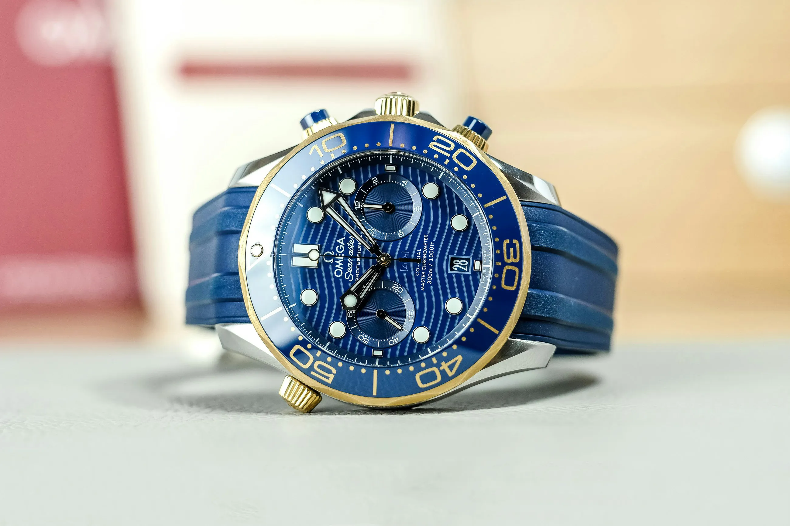 Omega Seamaster Diver 300M 210.22.44.51.03.001 44mm Yellow gold and Stainless steel Blue