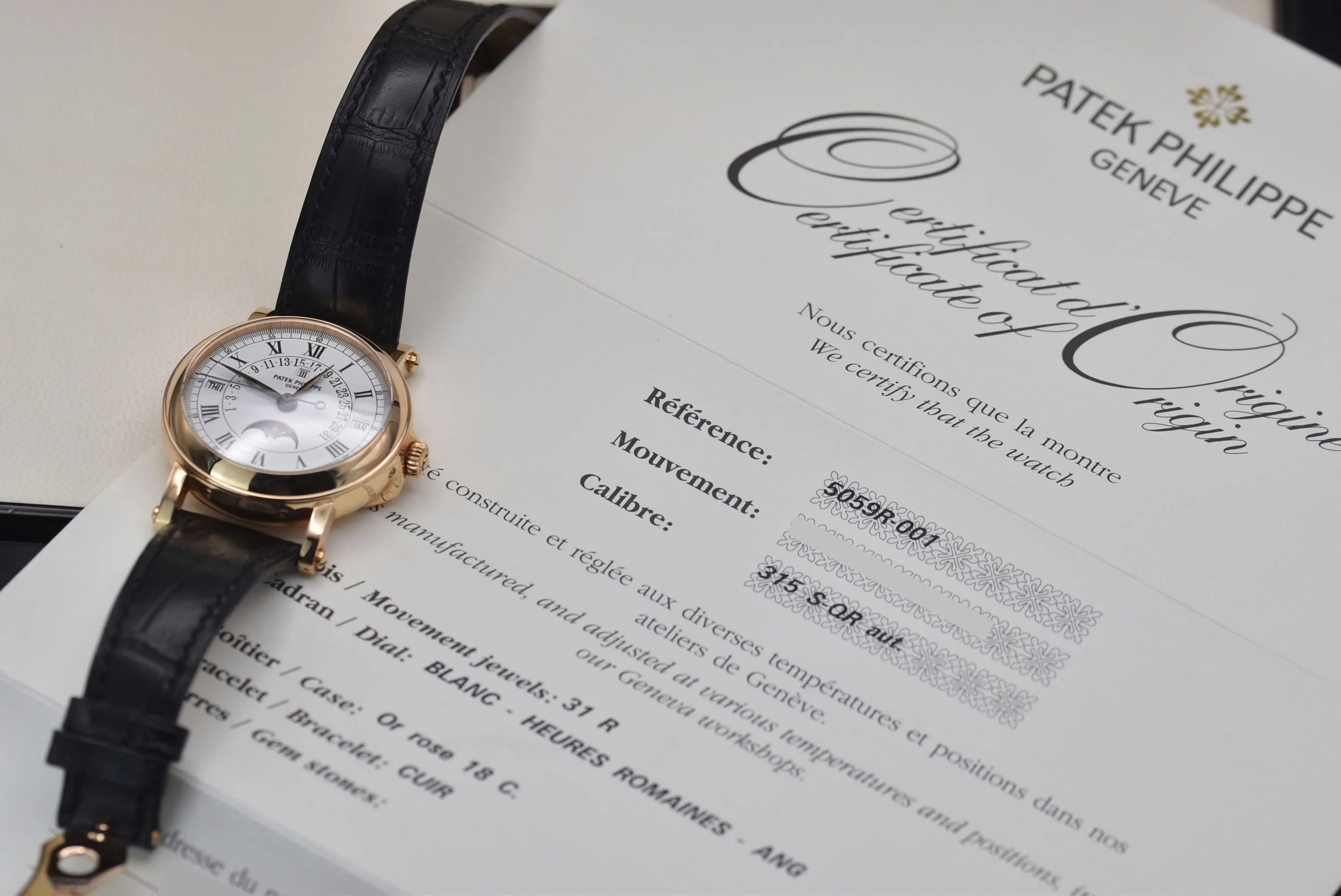 Patek Philippe Perpetual Calendar 5059R 36mm Rose gold White 13