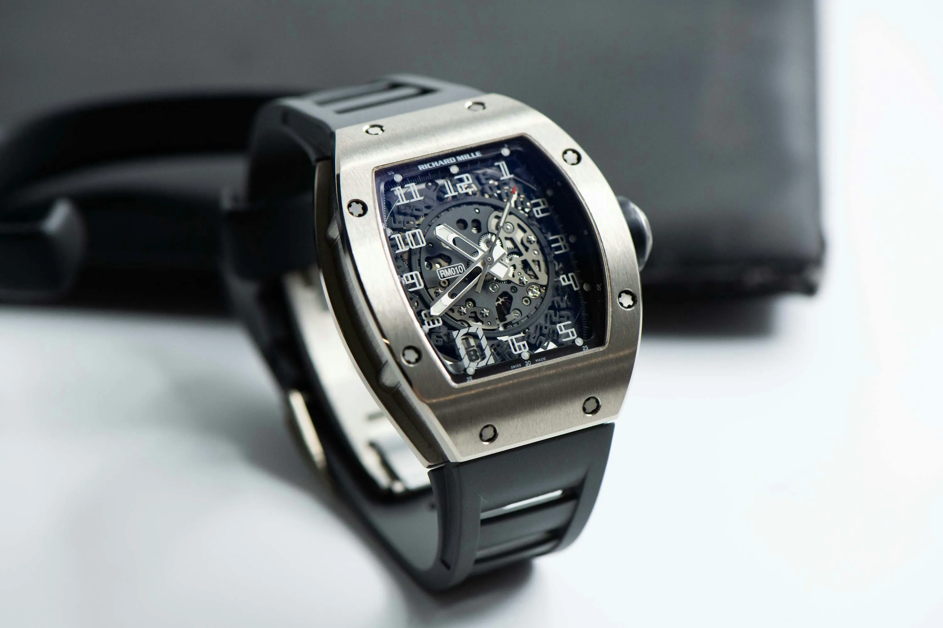 Richard Mille RM 010 RM010 AG WG 39mm White gold Skeletonized 4