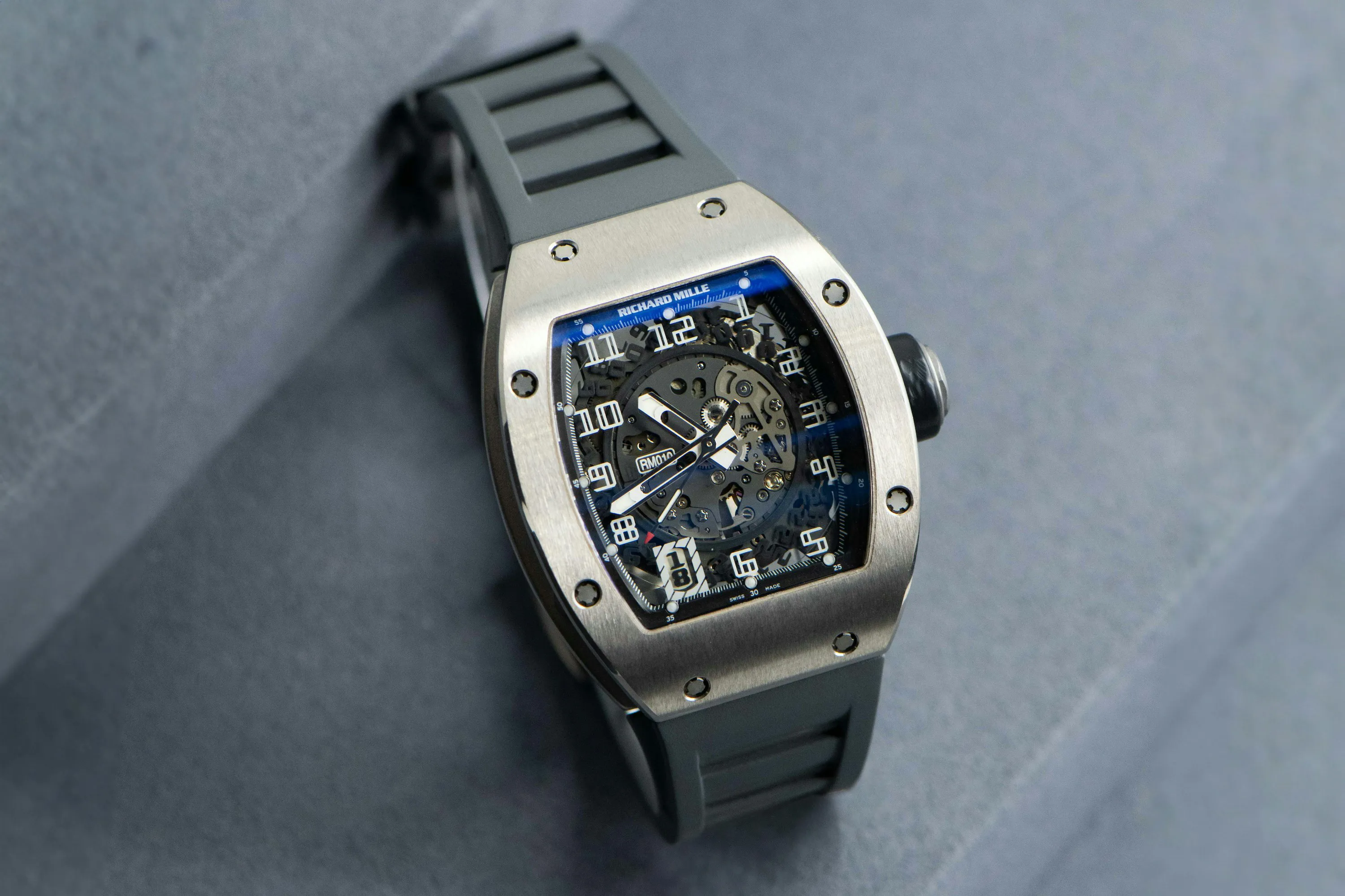 Richard Mille RM 010 RM010 AG WG 39mm White gold Skeletonized 6