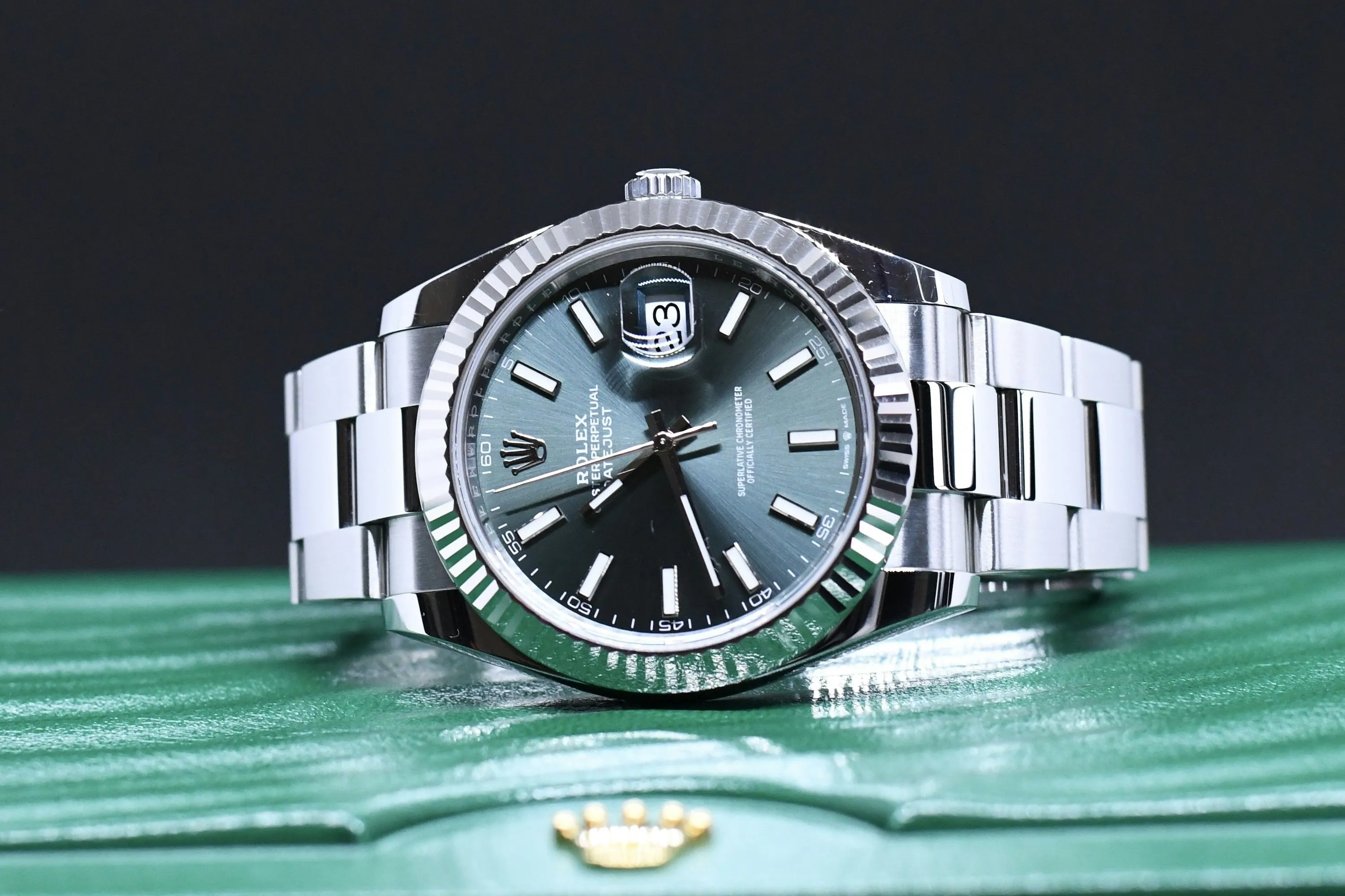 Rolex Datejust 41 126334 41mm White gold and Stainless steel Green