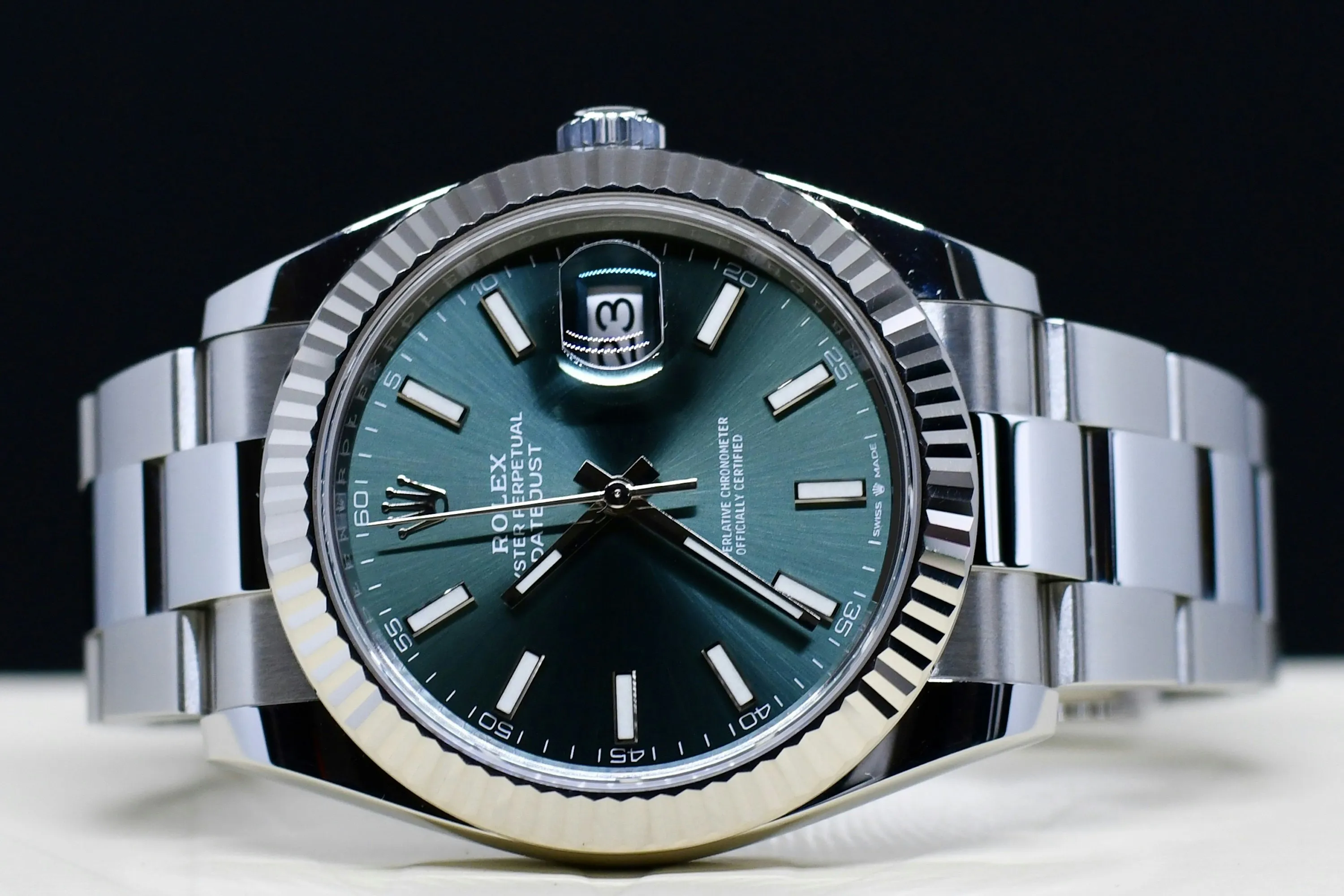 Rolex Datejust 41 126334 41mm White gold and Stainless steel Green 3