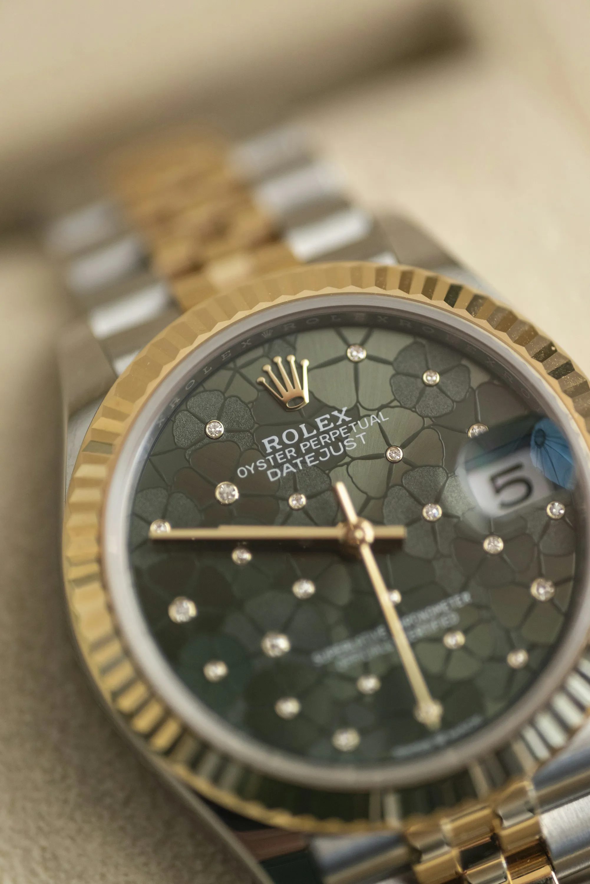 Rolex Datejust 31 278273 31mm Yellow gold and Stainless steel Green 12