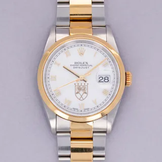 Rolex Datejust 36 16203 Yellow gold and Stainless steel White