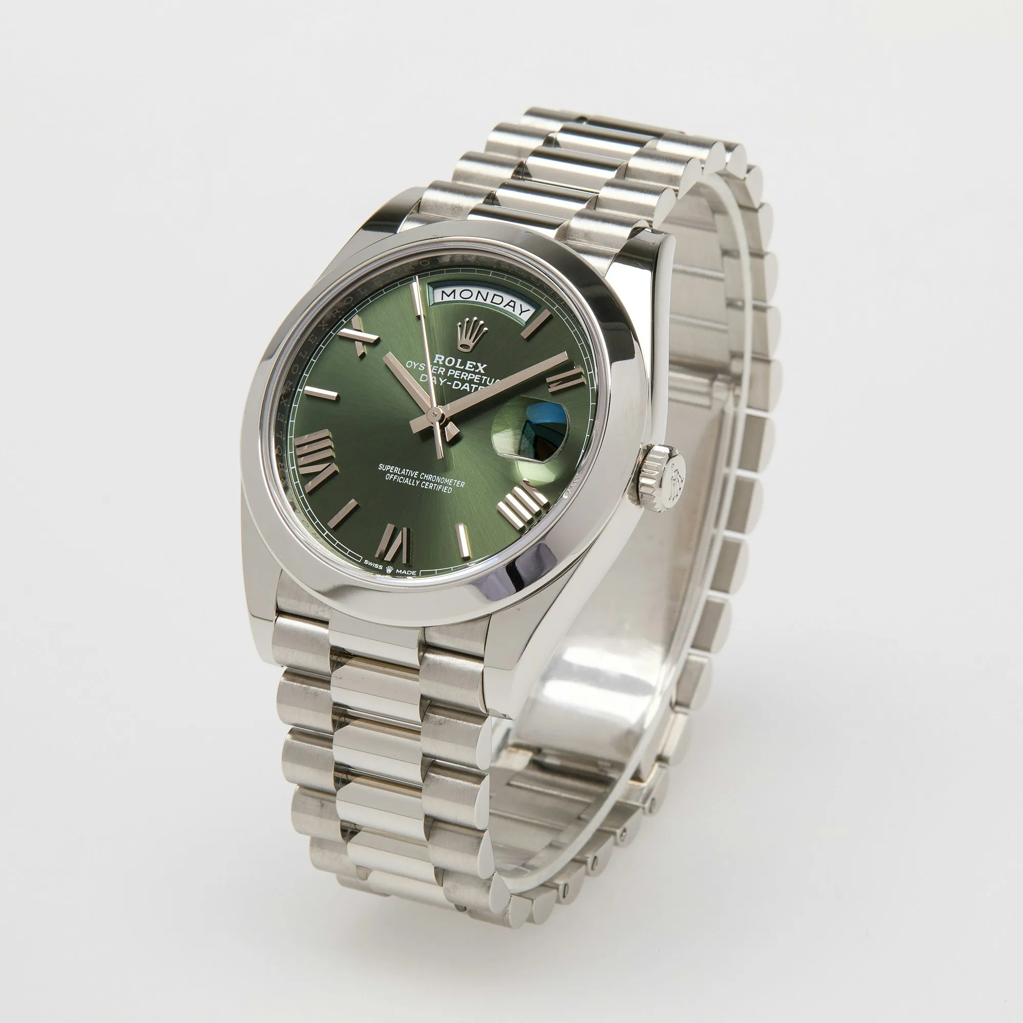 Rolex Day-Date 40 228206 40mm Platinum Green