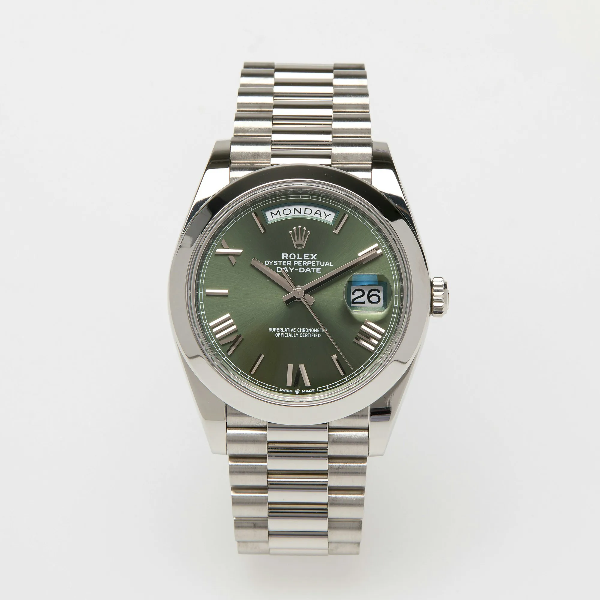 Rolex Day-Date 40 228206 40mm Platinum Green 4