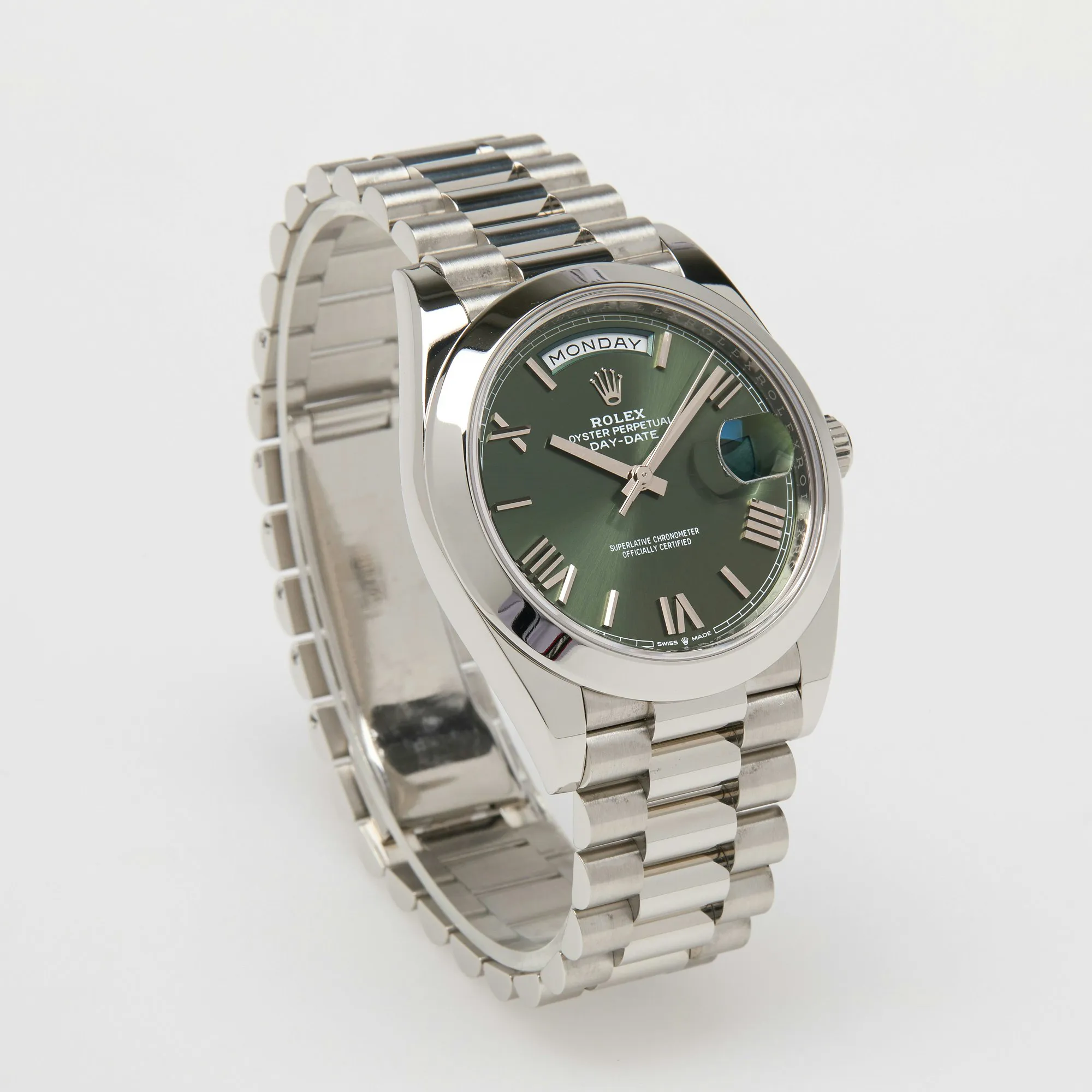 Rolex Day-Date 40 228206 40mm Platinum Green 5