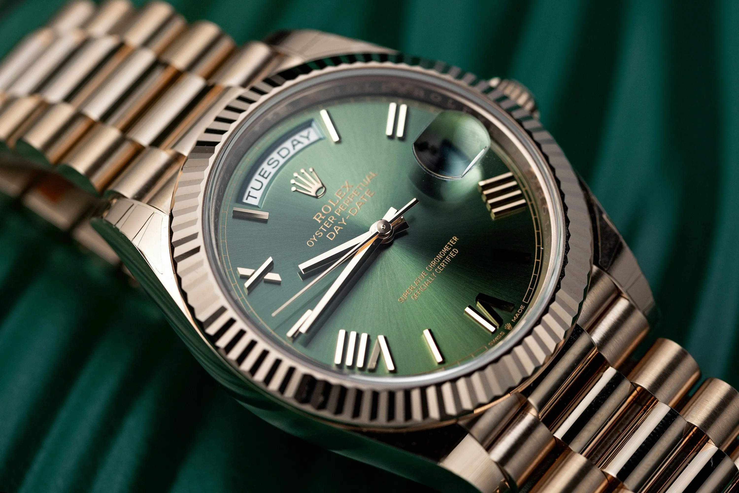 Rolex Day-Date 40 228235 40mm Rose gold Green 1