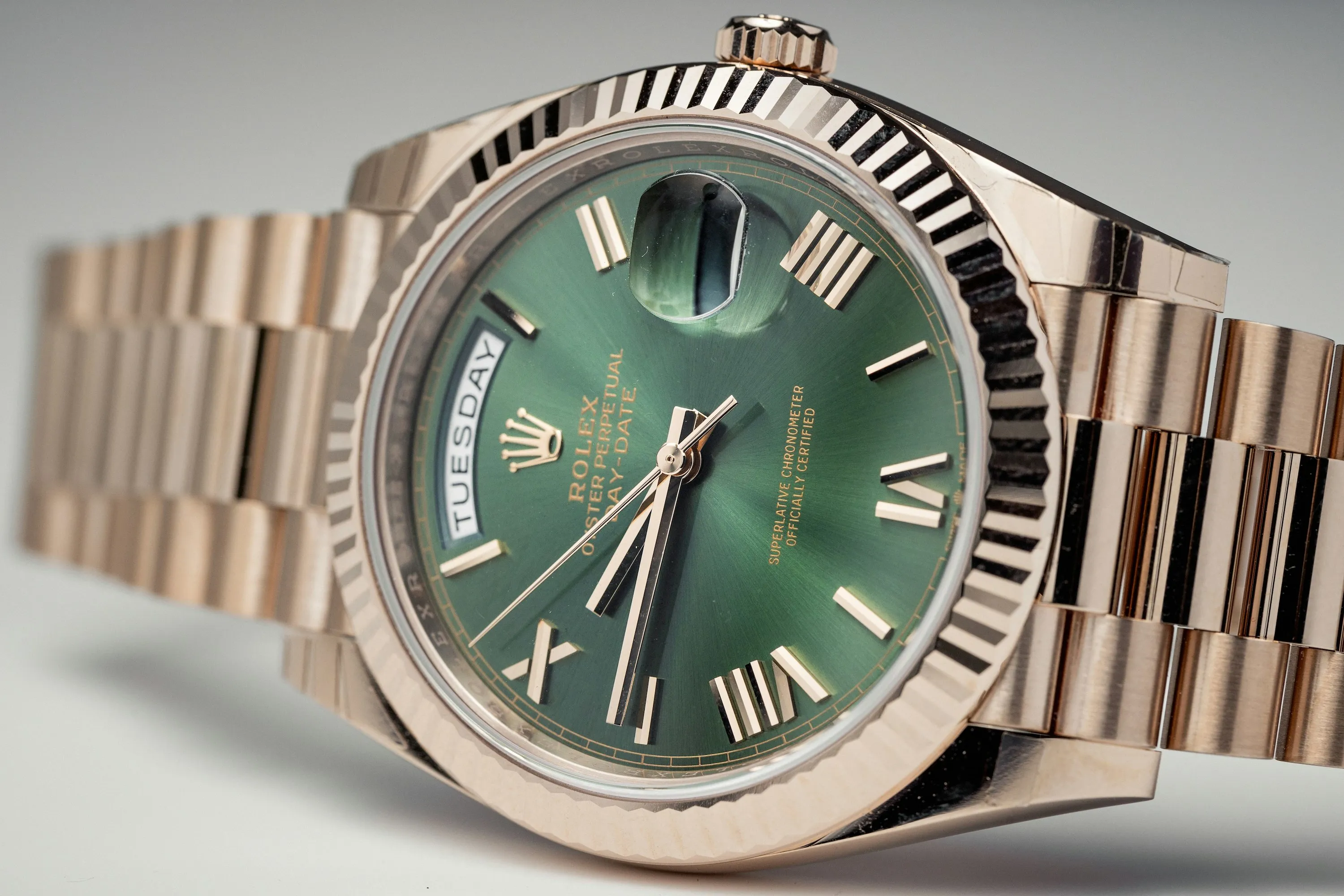 Rolex Day-Date 40 228235 40mm Rose gold Green 5