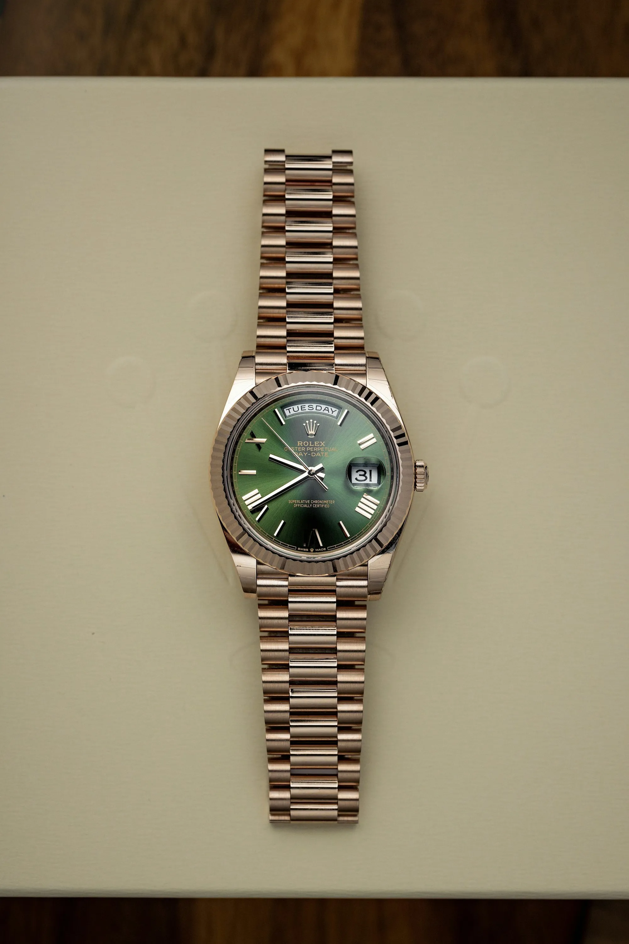 Rolex Day-Date 40 228235 40mm Rose gold Green 15