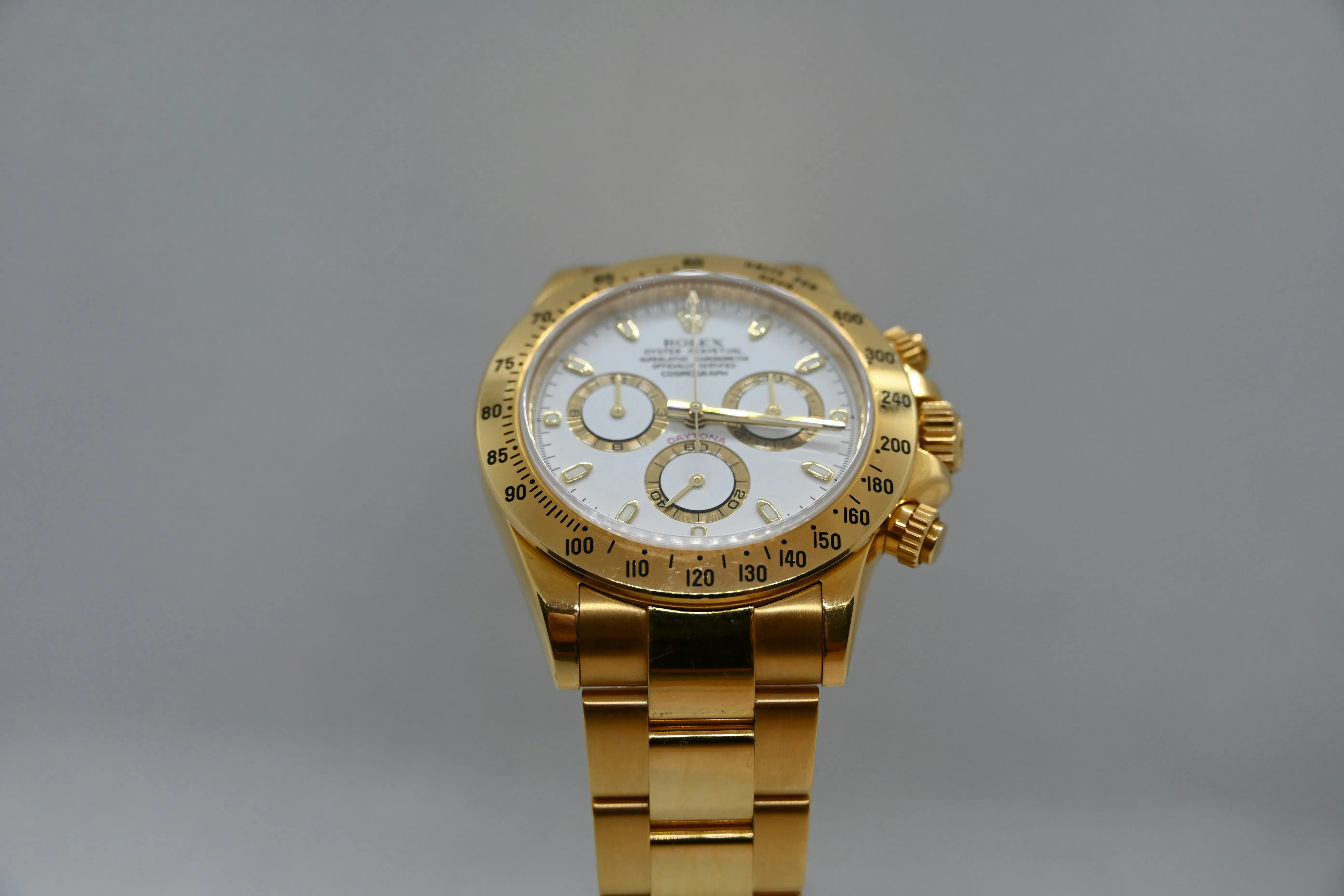 Rolex Daytona 116528 40mm Yellow gold White 1