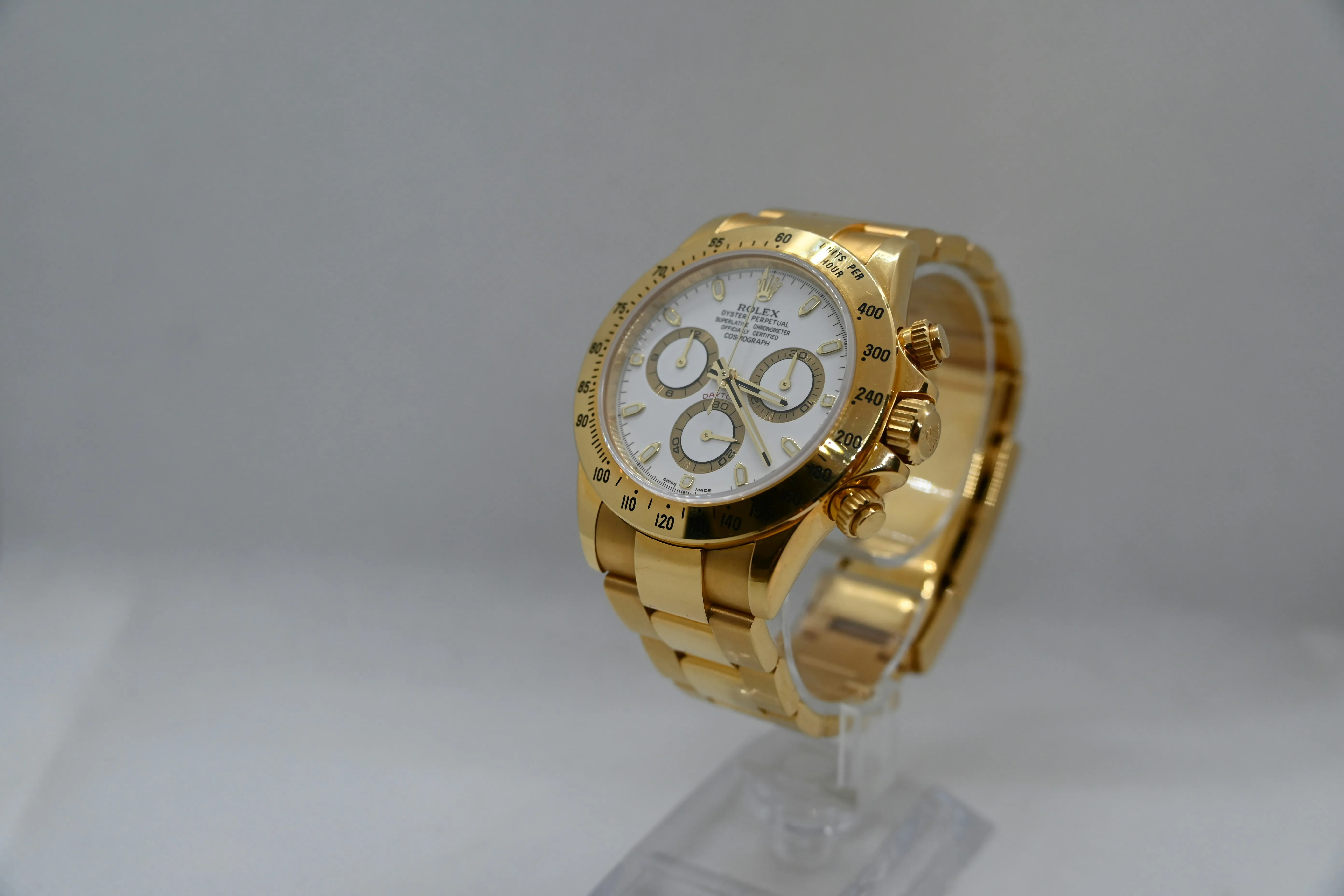 Rolex Daytona 116528 40mm Yellow gold White 7