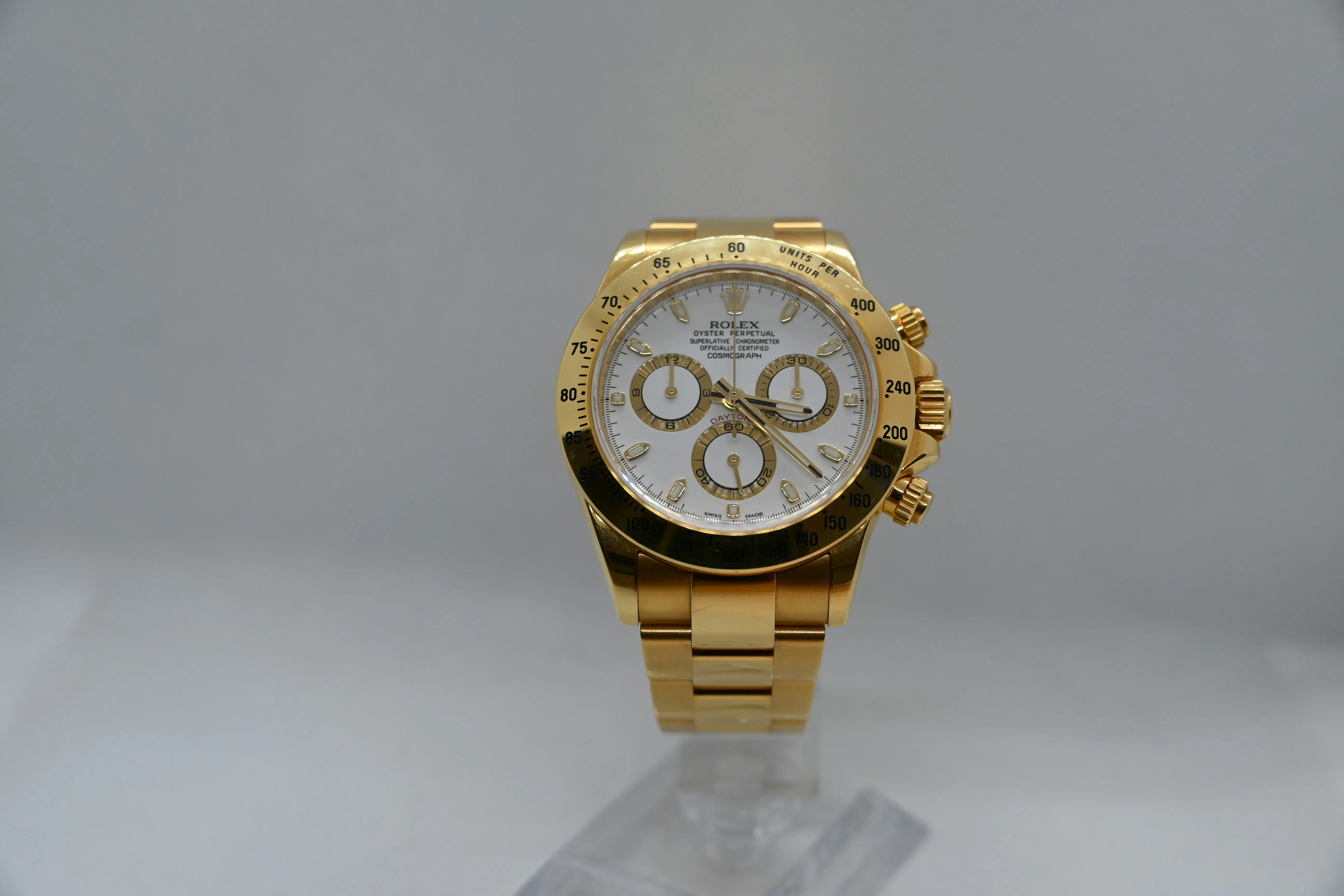 Rolex Daytona 116528 40mm Yellow gold White 8