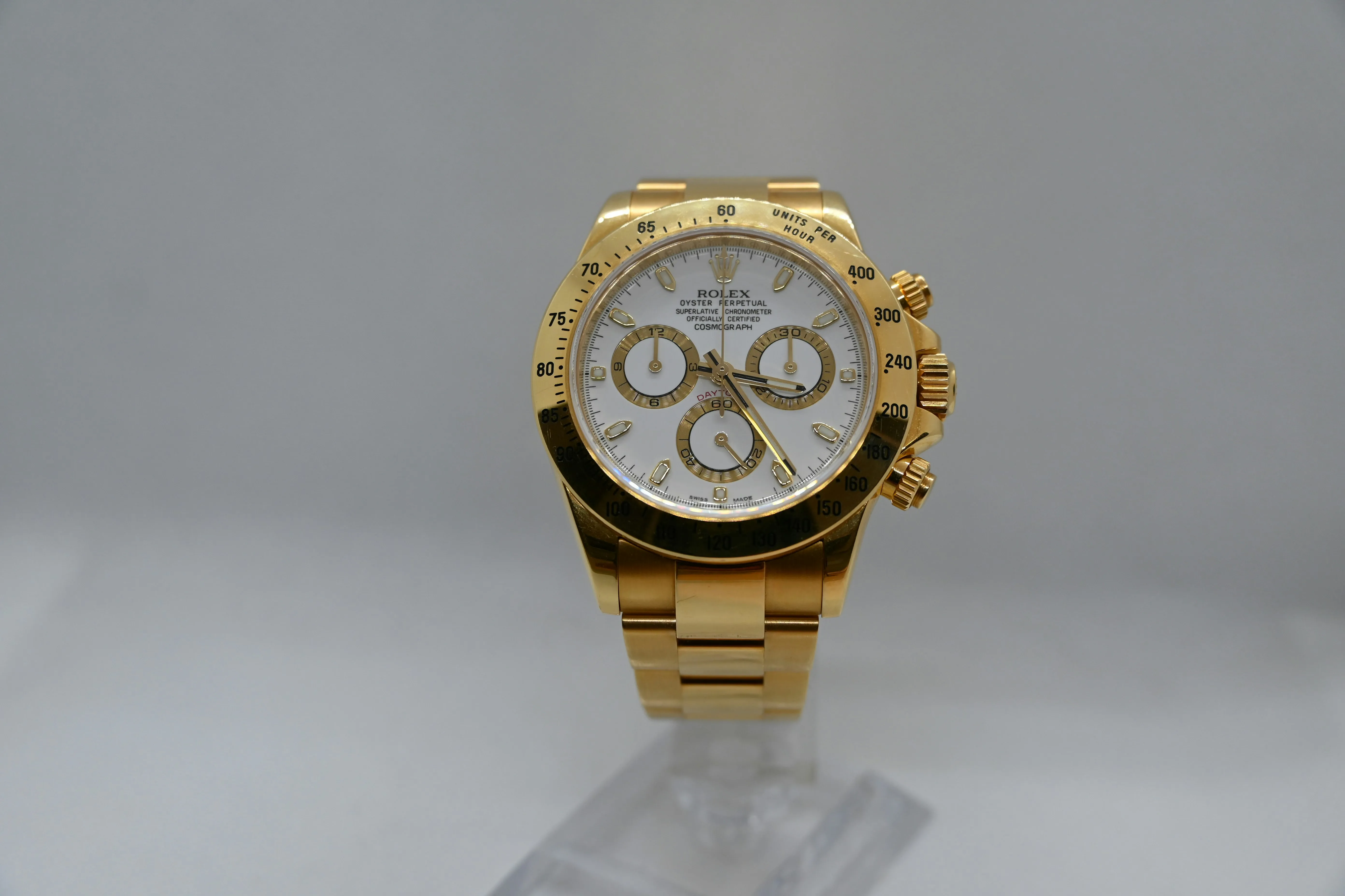 Rolex Daytona 116528 40mm Yellow gold White 10