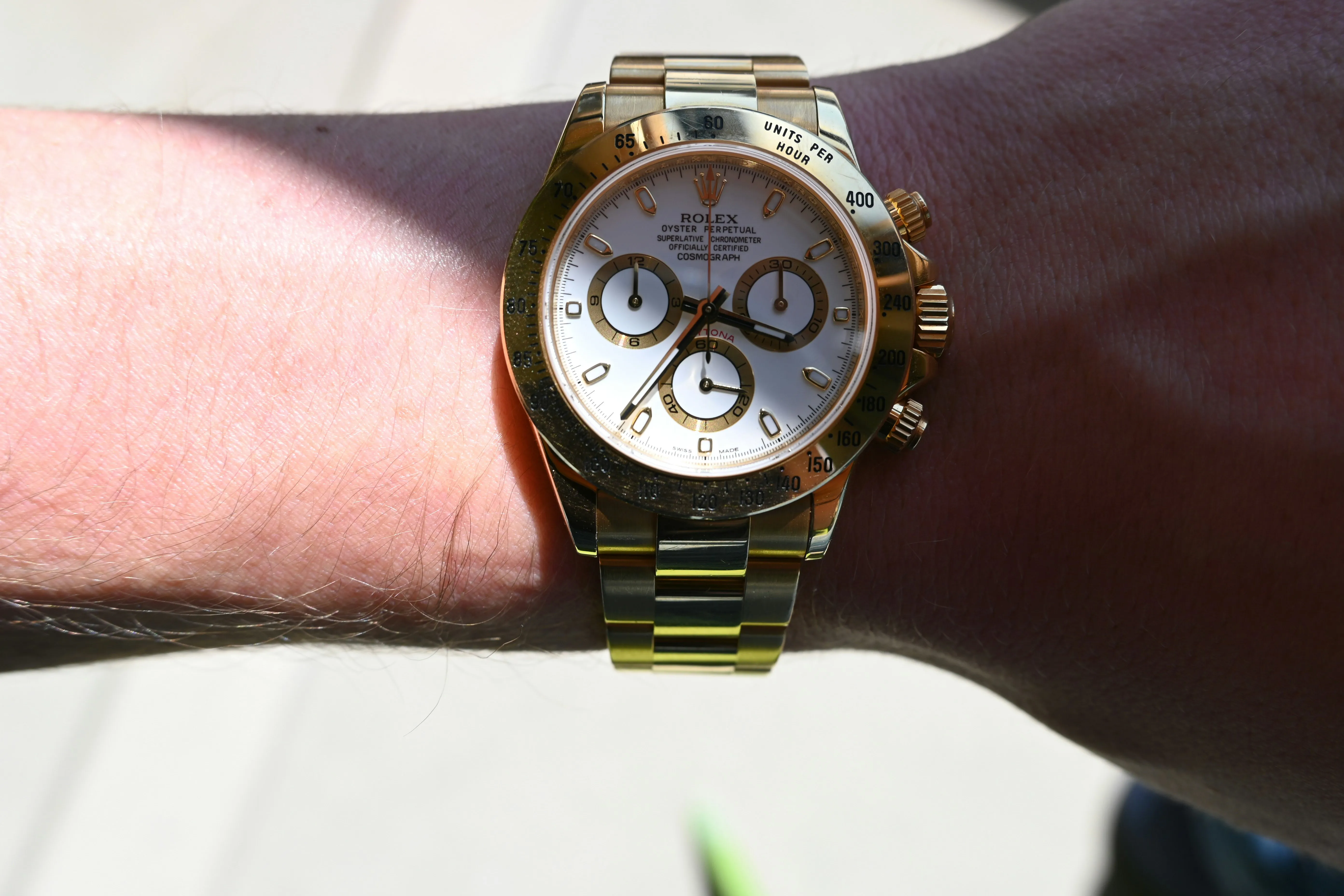 Rolex Daytona 116528 40mm Yellow gold White 16