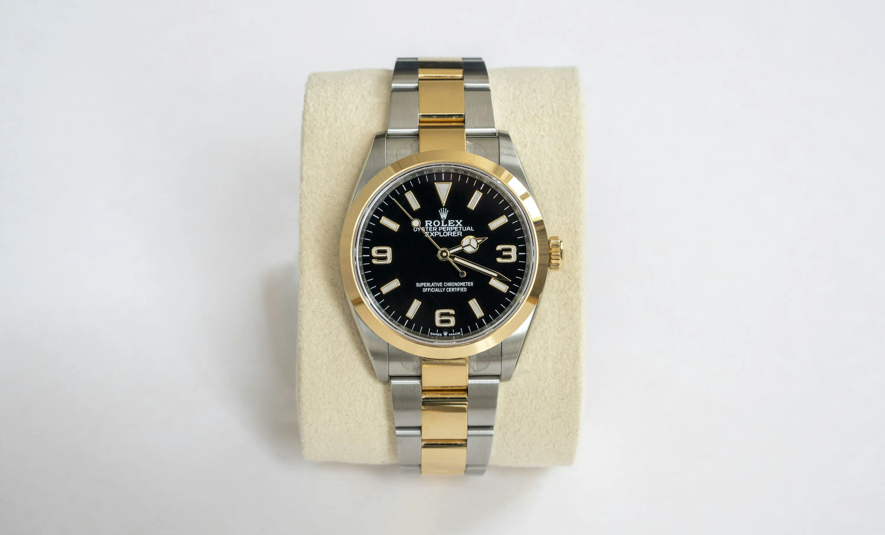 Rolex Explorer 124273 36mm Yellow gold and Stainless steel Black