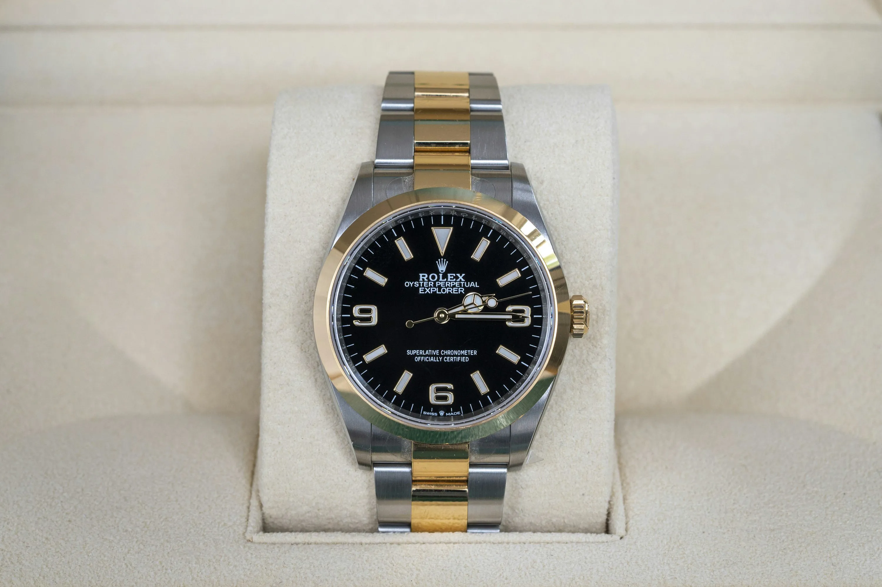 Rolex Explorer 124273 36mm Yellow gold and Stainless steel Black 1