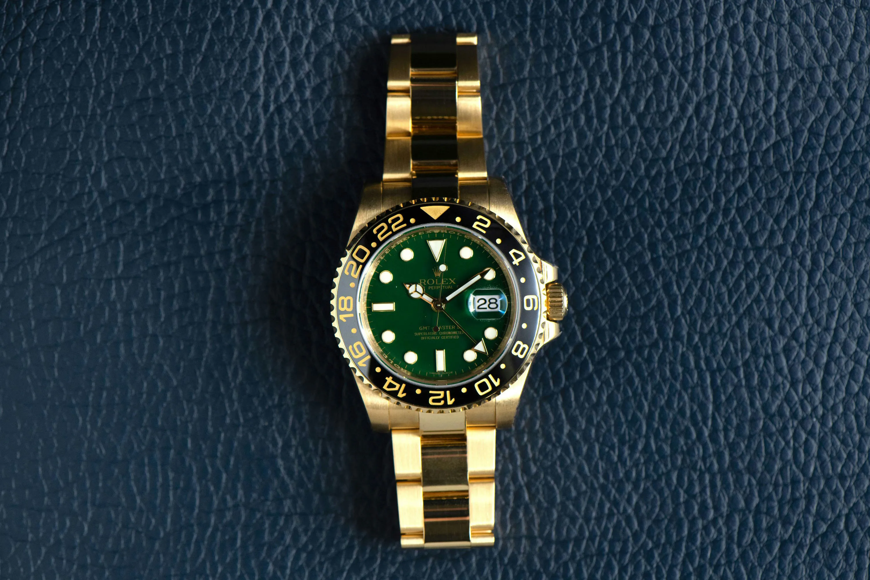 Rolex GMT-Master II 116718LN 40mm Yellow gold Green 1