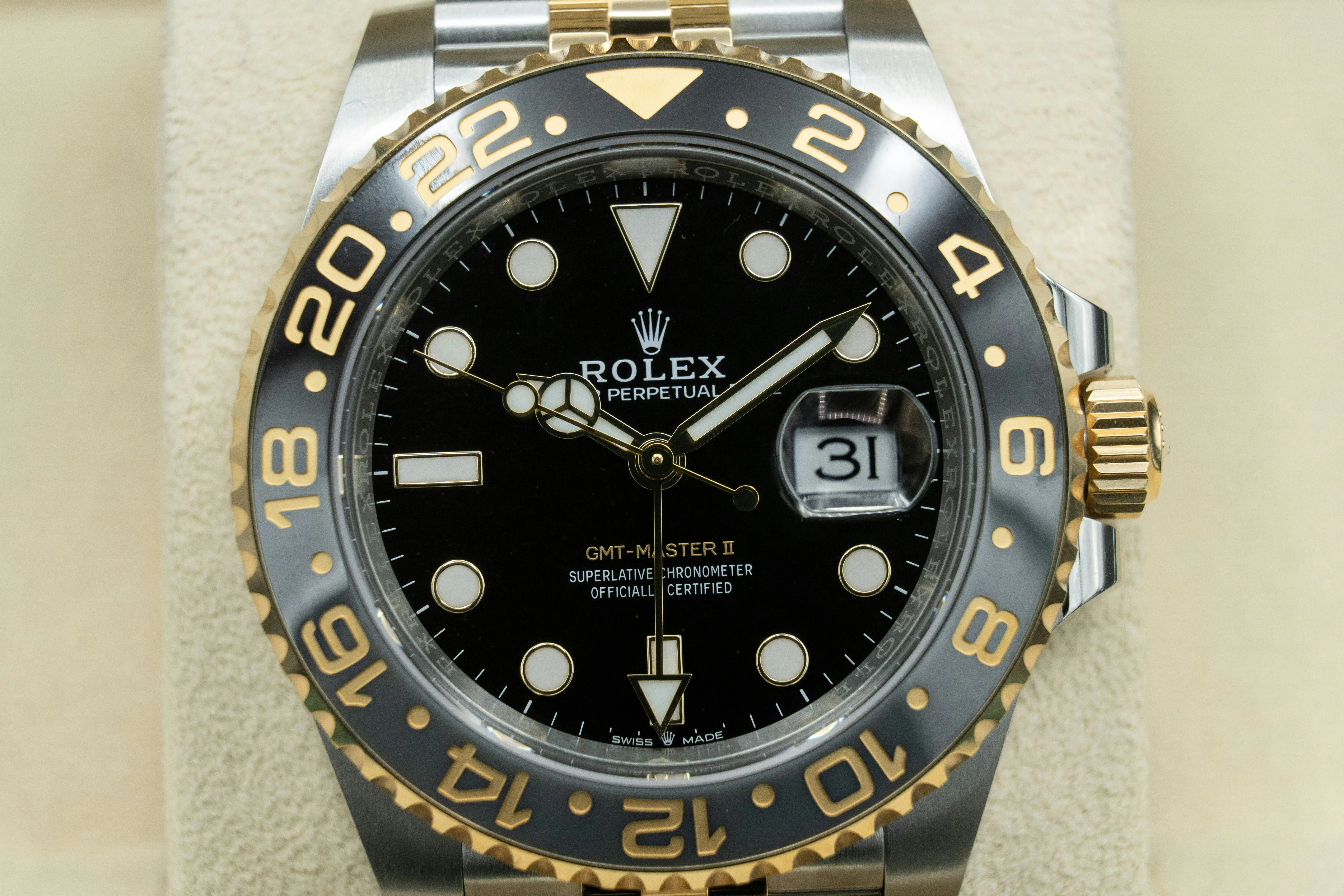 Rolex GMT-Master II 126713GRNR 40mm Yellow gold and Stainless steel Black 13